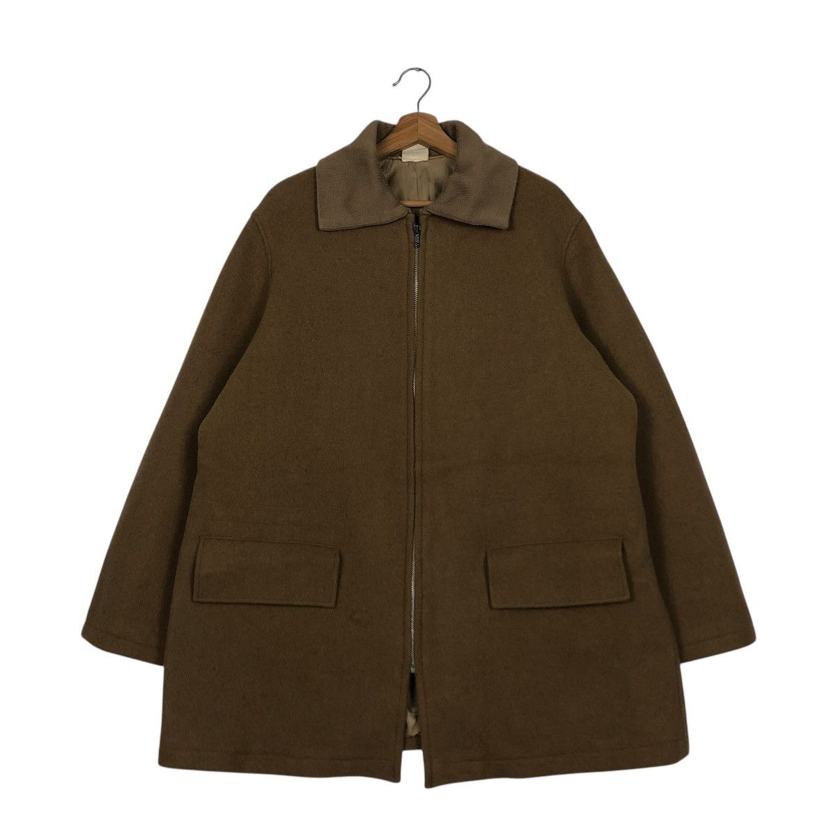 Yohji Yamamoto 🔥VINTAGE CHORE WOOL JACKET Y’S FOR MEN ZIPPER HIGH COLLAR Size US M / EU 48-50 / 2 - 3 Thumbnail