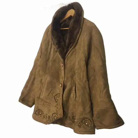 Vintage Vtg STRAN IDEA Brown Leather Jacket Coat Made in Italy Size M / US 6-8 / IT 42-44 - 3 Thumbnail