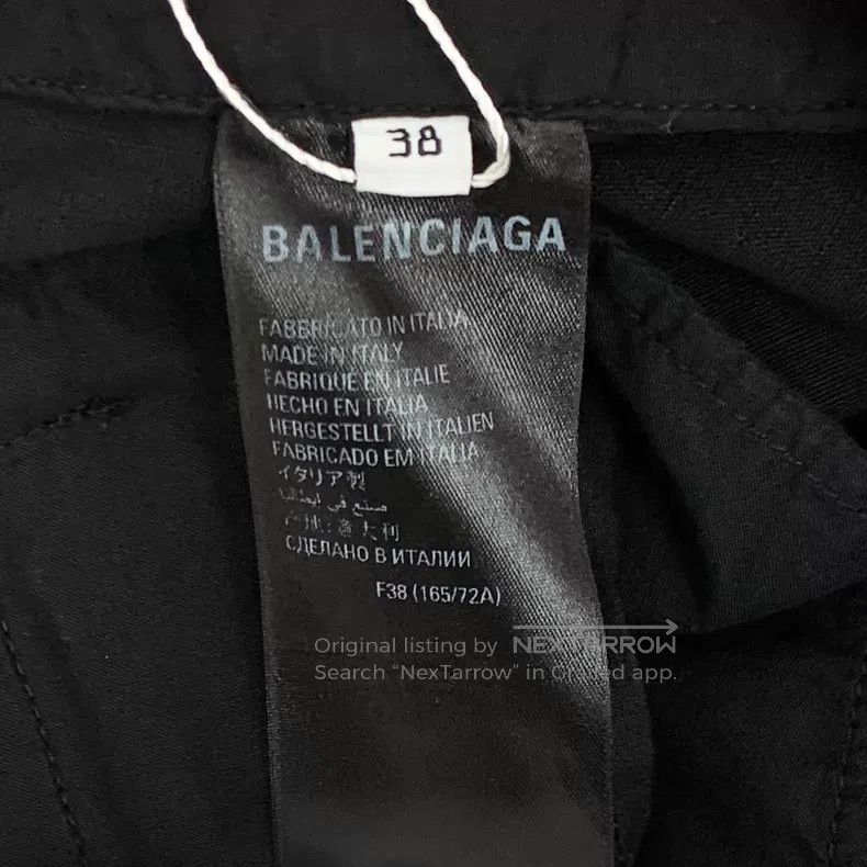 Balenciaga Balenciaga Black Cotton Workwear Midi Skirt Size 37" - 7 Thumbnail