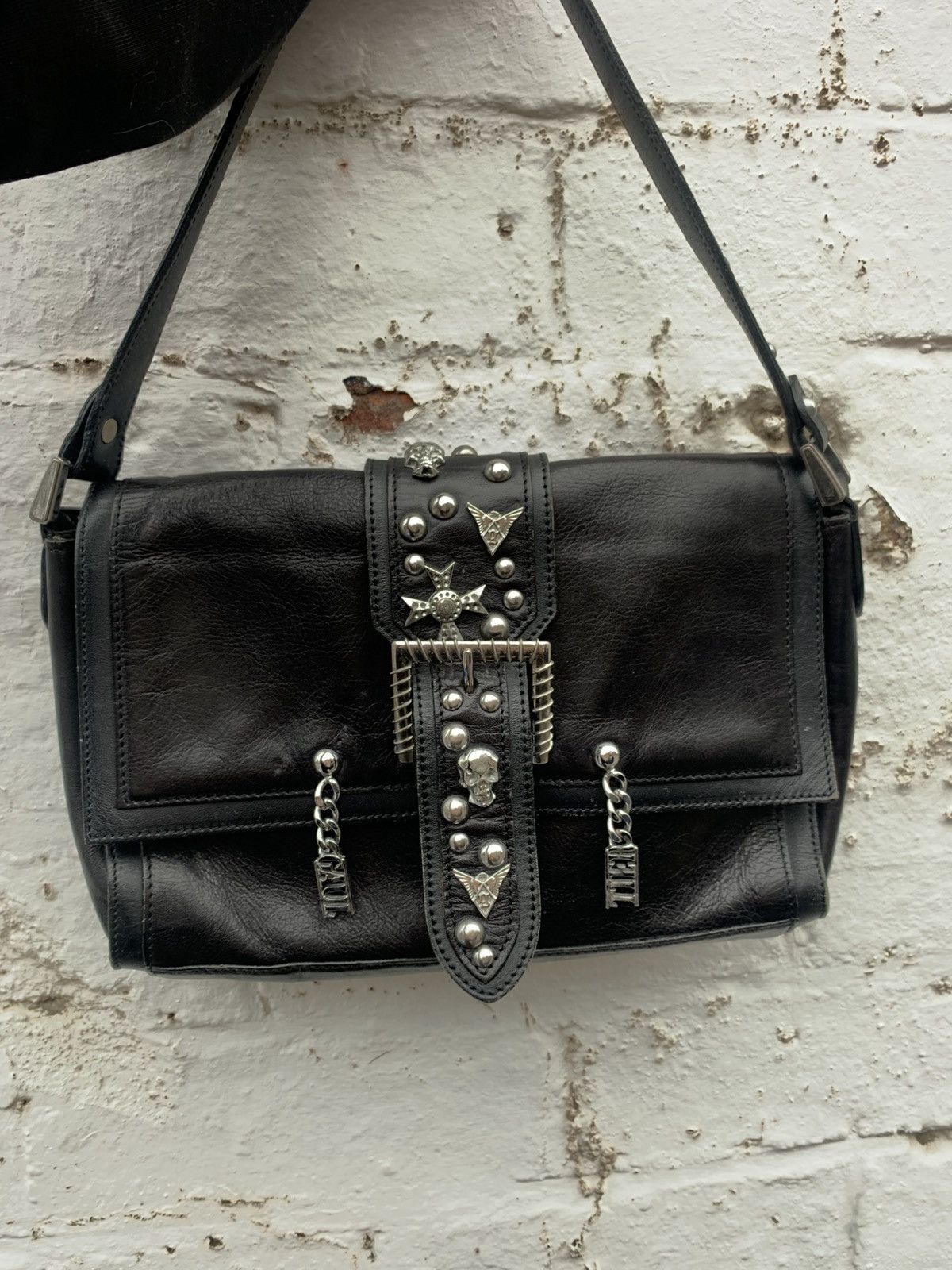 Jean Paul Gaultier 🕷️Jean Paul Gaultier black leather studded goth shoulder bag Size ONE SIZE - 5 Thumbnail