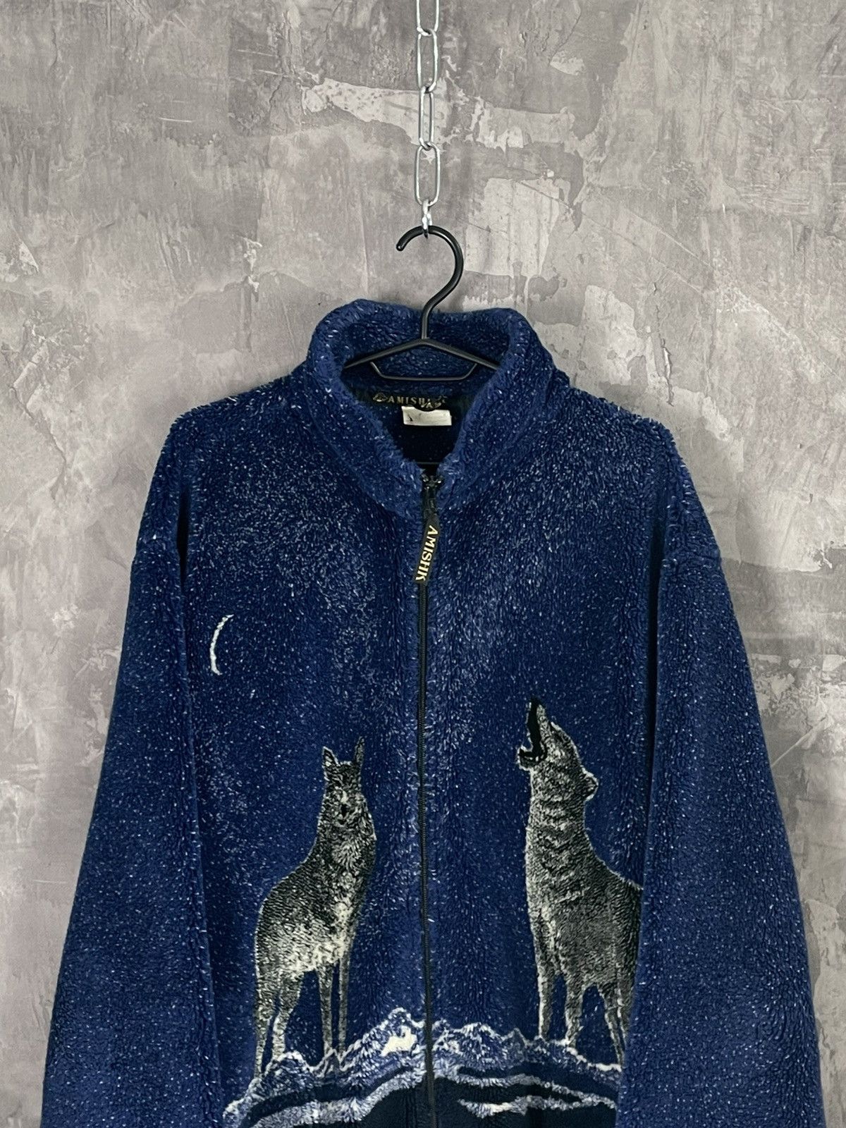Other Vintage Wolf Animal Fleece Jacket Full Printed Oversized Y2K Size US L / EU 52-54 / 3 - 2 Thumbnail