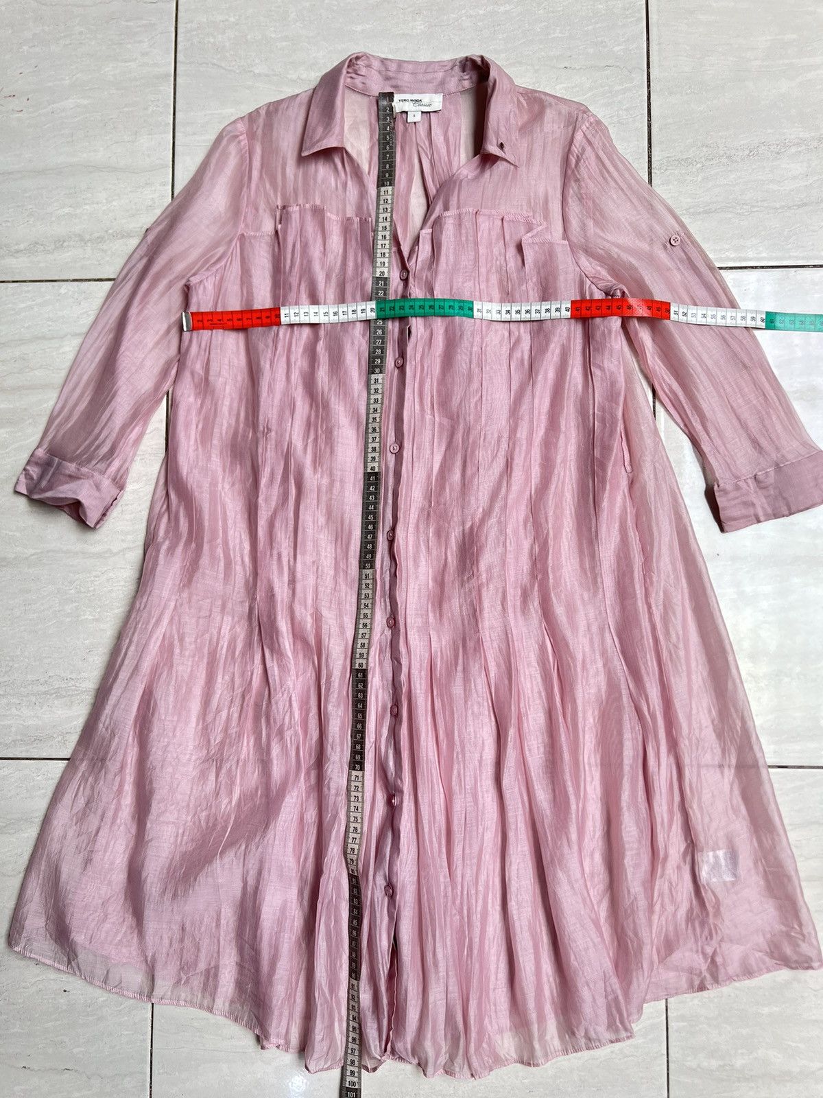 Other Vero Moda Classic Pink Pleats Dress Shirt Size US XS / EU 42 / 0 - 7 Thumbnail