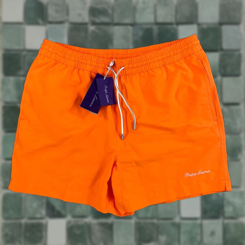 Ralph Lauren Purple Label Polo Ralph Lauren Purple Label Amalfi Swim Trunks Men Medium Orange Pop NWT 95 Size US M / EU 48-50 / 2 - 1 Thumbnail