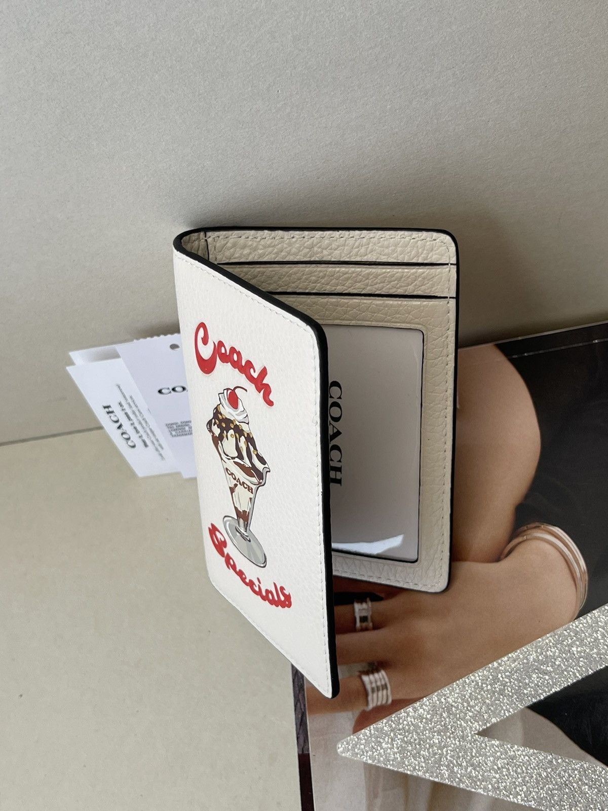 Coach (new+tag+box) Coach women bifold + card case leather wallet Size ONE SIZE - 3 Thumbnail