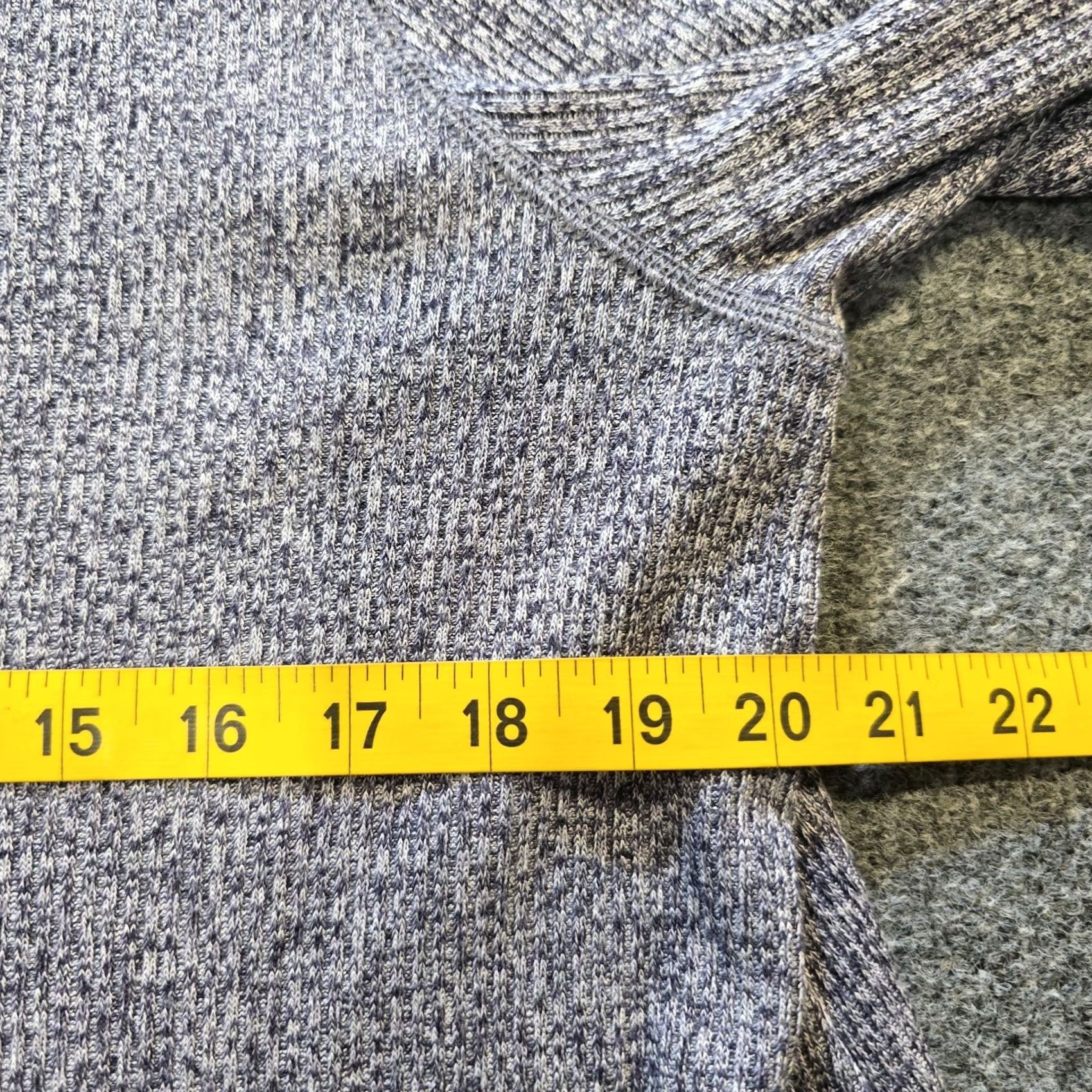J. Jill J. Jill Shirt Women Medium Blue Thermal Cowl Neck Textured Knit Casual Lounge Size M / US 6-8 / IT 42-44 - 5 Thumbnail