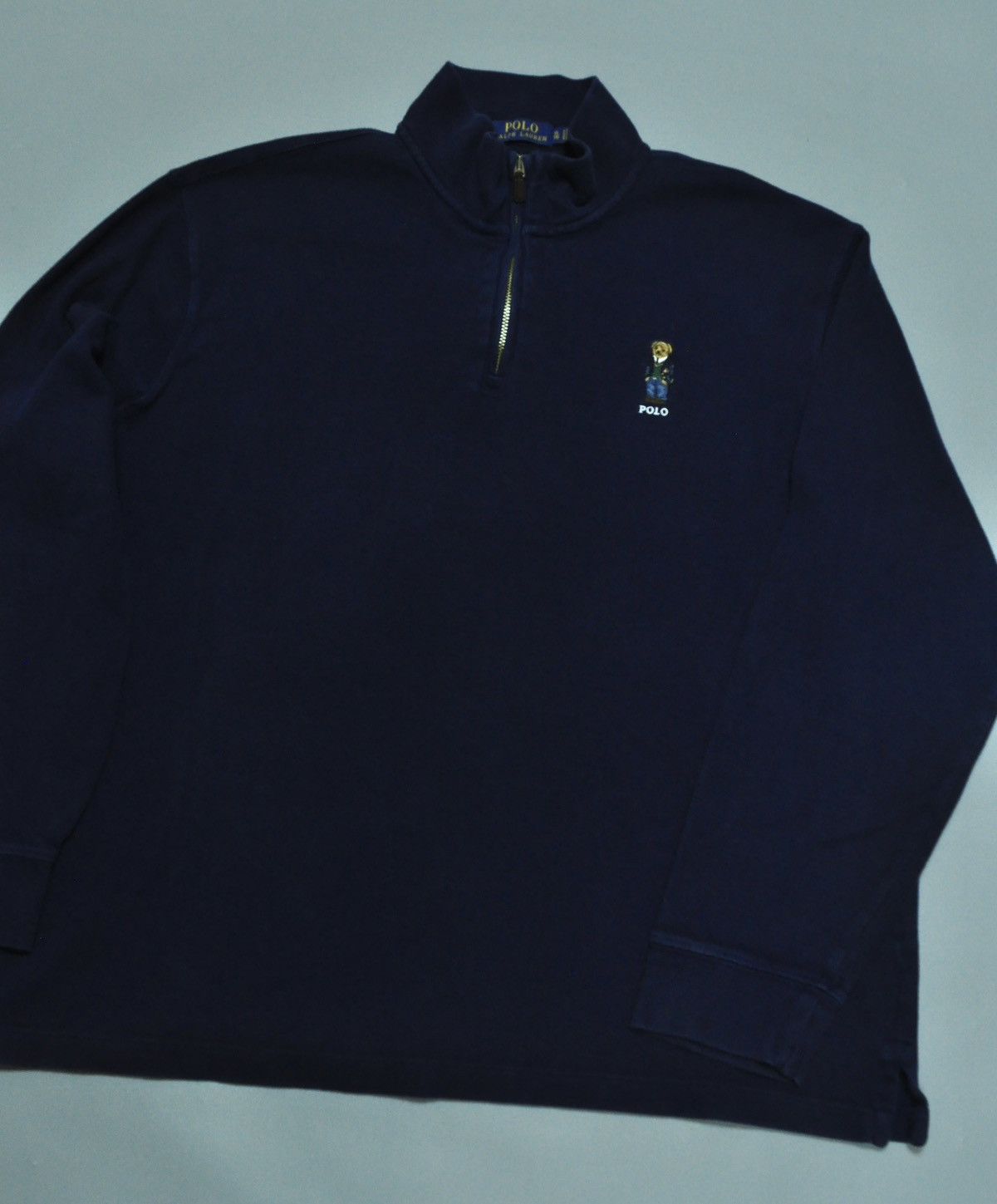 Polo Ralph Lauren × Vintage Polo Bear by Ralph Lauren vintage sweatshirt with zip Size US XL / EU 56 / 4 - 2 Thumbnail