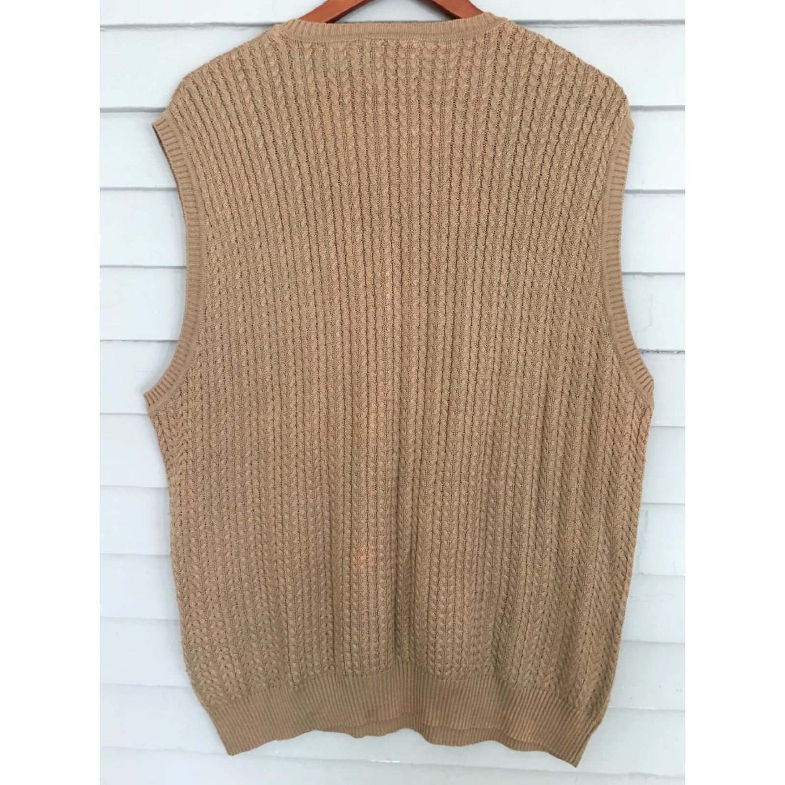 Joseph Abboud VINTAGE Joseph Abboud Sweater Vest Nantucket Golf Club 2001 XL Beige Mens/Adults Cotton vest 100% Beigе Size US XL / EU 56 / 4 - 4 Thumbnail