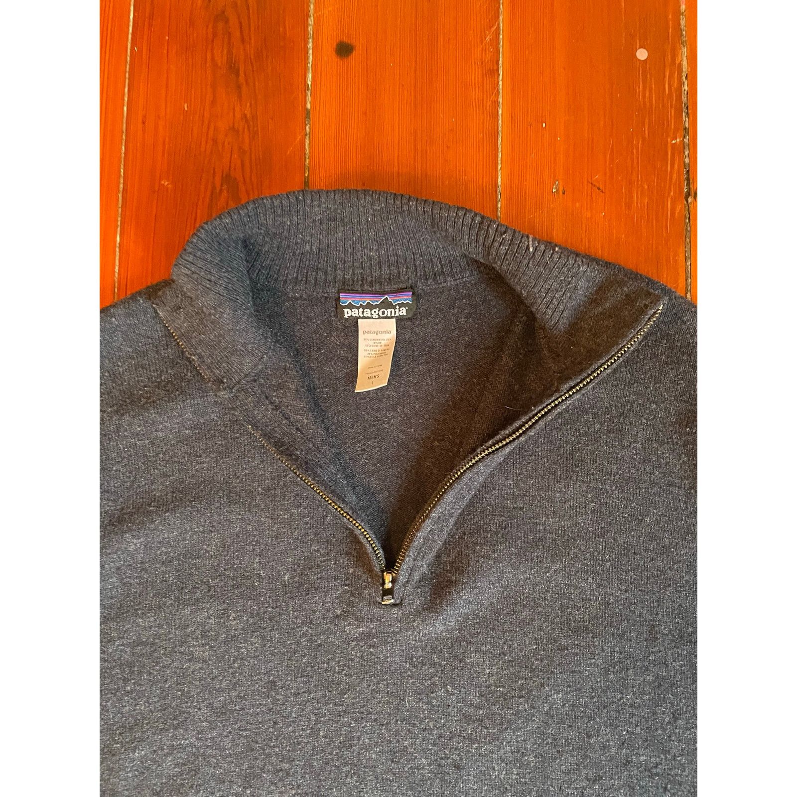 Patagonia Patagonia Lambswool Quarter Zip Sweater Men’s Large navy Size US L / EU 52-54 / 3 - 8 Thumbnail