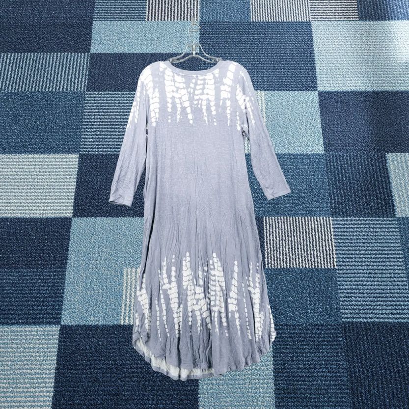 Vintage New Directions Dress Womens L Large Gray Tunic Studio Solid Scoop Neck Rayon Size L / US 10 / IT 46 - 1 Thumbnail