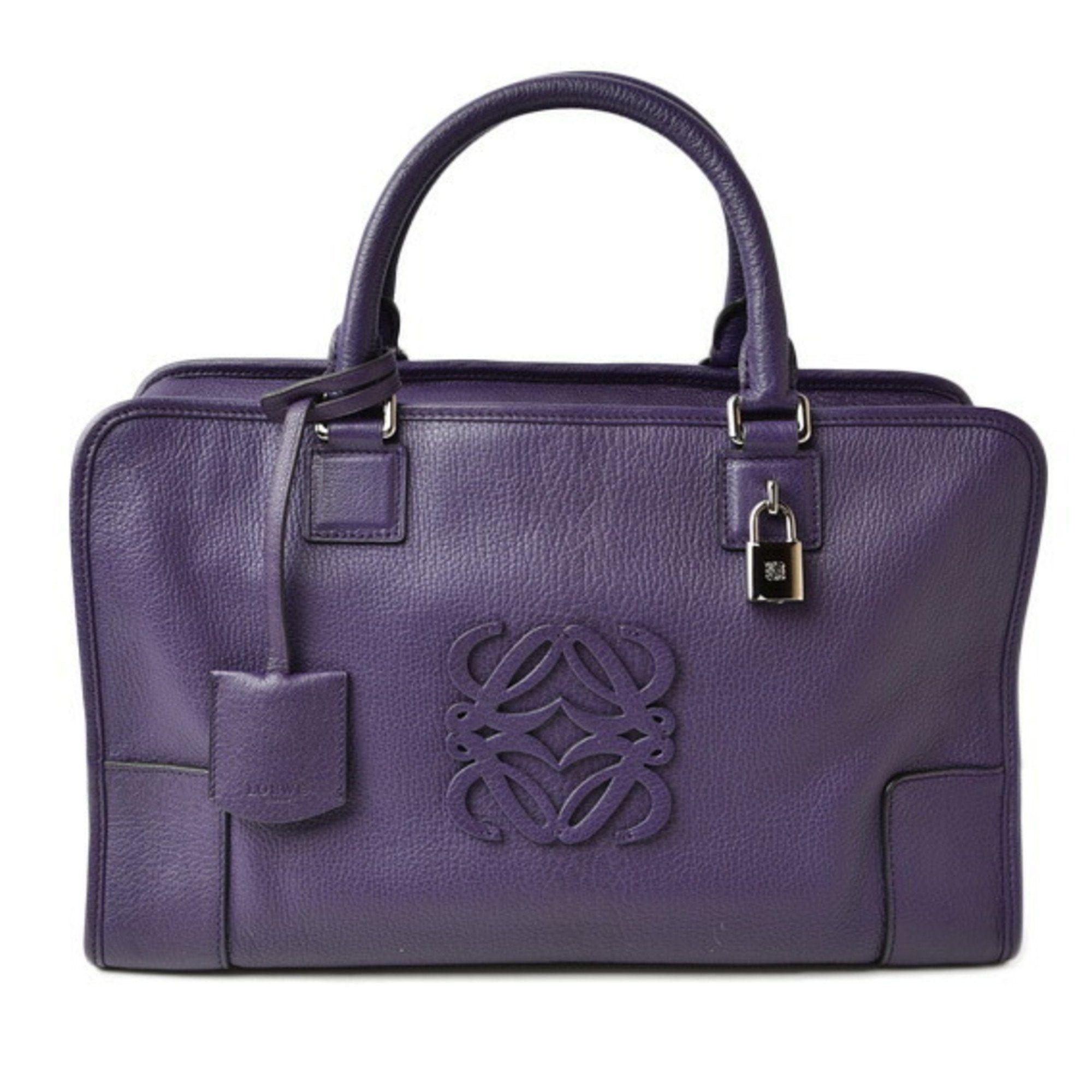 image of Loewe Handbag Amazona 36/amazona 36 Dark Purple/silver, Women's