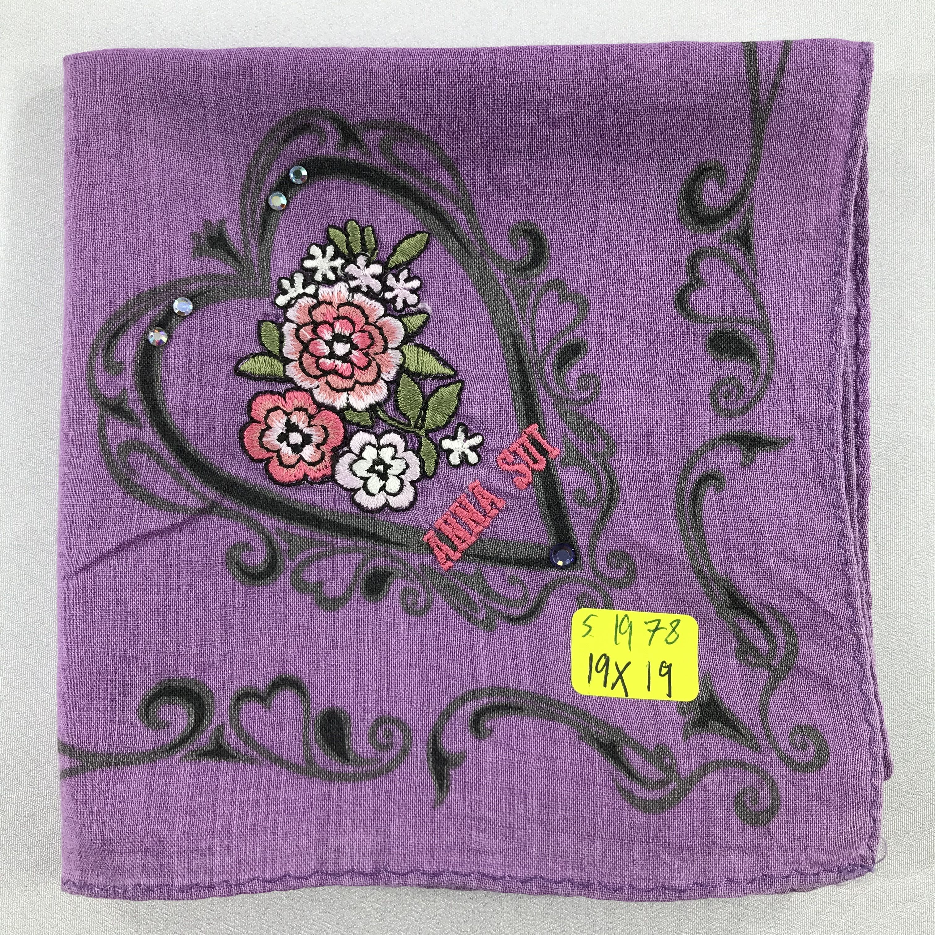 Anna Sui × Vintage Anna Sui Bandana / Handkerchief / Neckerchief - S1978 Size ONE SIZE - 5 Thumbnail