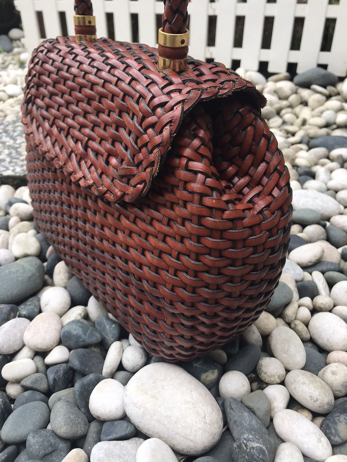 Genuine Leather × Handmade × Japanese Brand CUSTOM UNBRANDED HANDMADE BASKET WOVEN LEATHER STYLE HANDBAG Size ONE SIZE - 4 Thumbnail