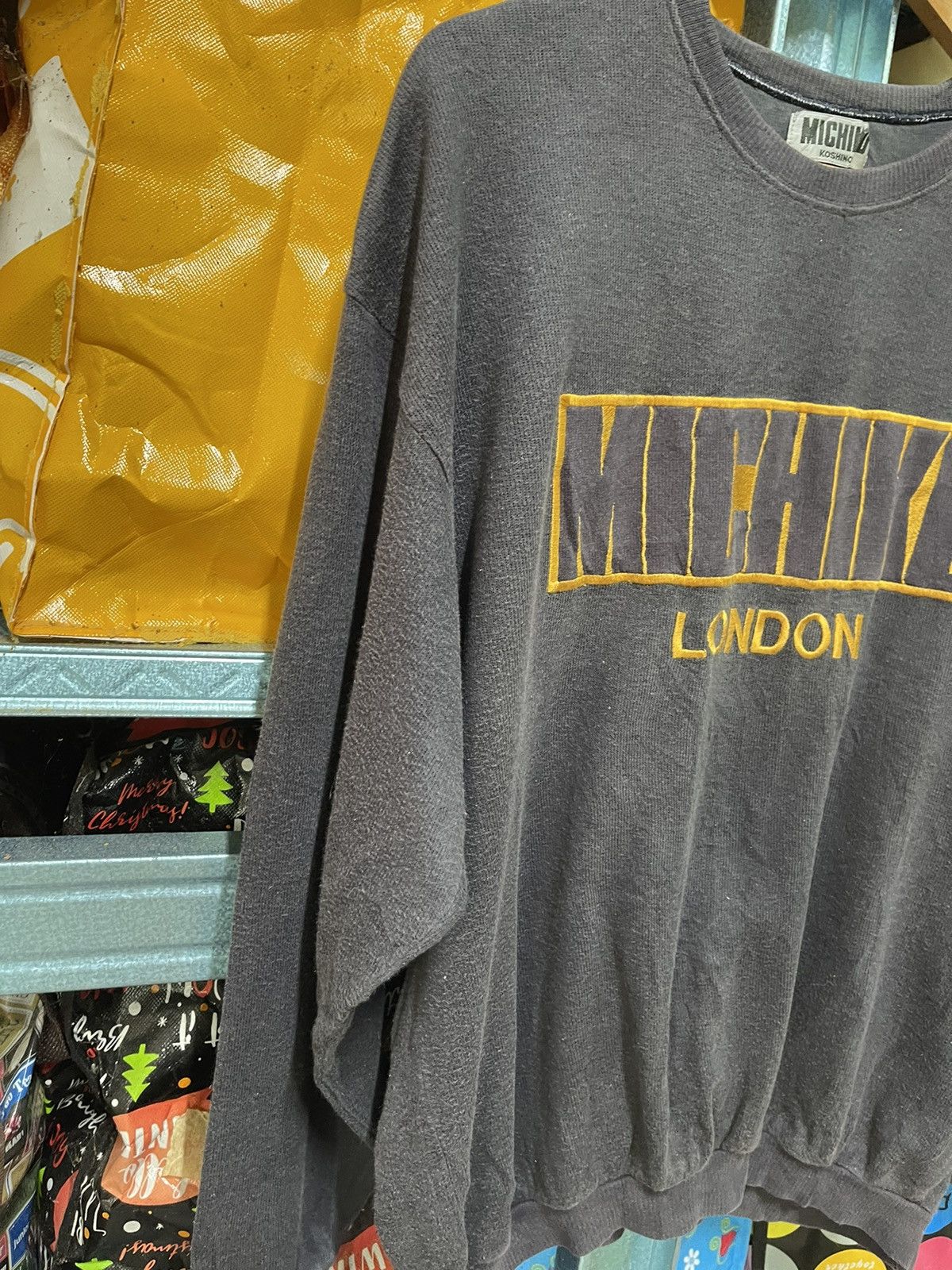 Michiko Koshino London × Vintage Vintage Michiko London Koshino Sweatshirt Black/Yellow Logo Size US L / EU 52-54 / 3 - 3 Thumbnail