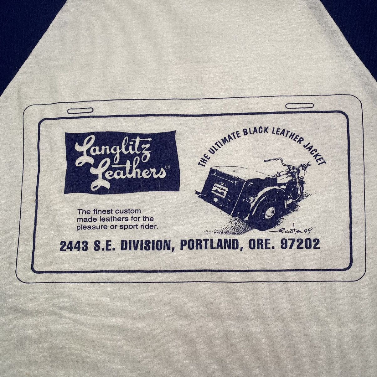 Indian Motorcycle × Vanson Leathers × Vintage Vintage 90’s Langlitz Leathers 3q T Shirt Very Rare Size US M / EU 48-50 / 2 - 10 Thumbnail