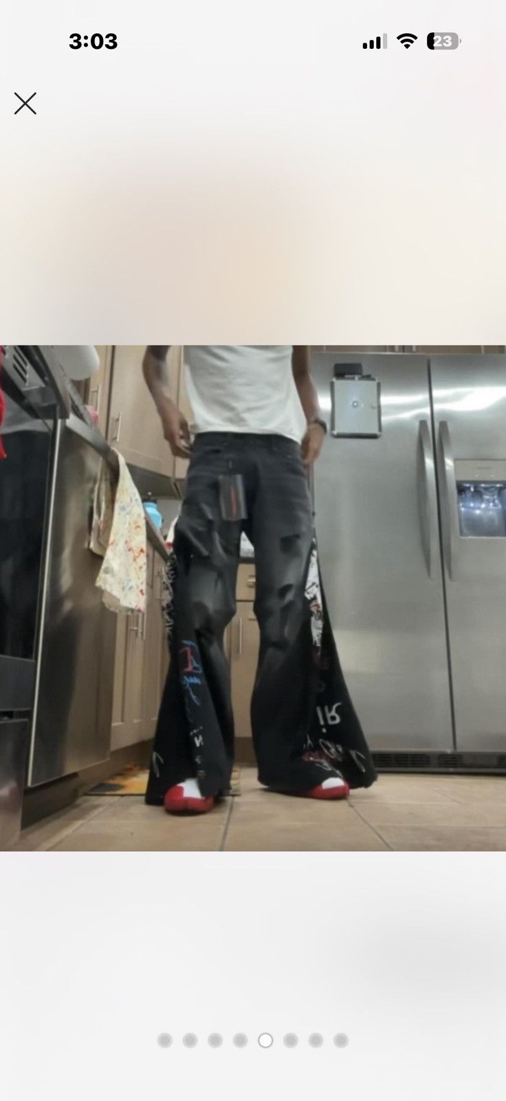 Other Custom 1of1 Baggy Flared jeans Sz 32x32 worn 1x Size US 32 / EU 48 - 4 Thumbnail