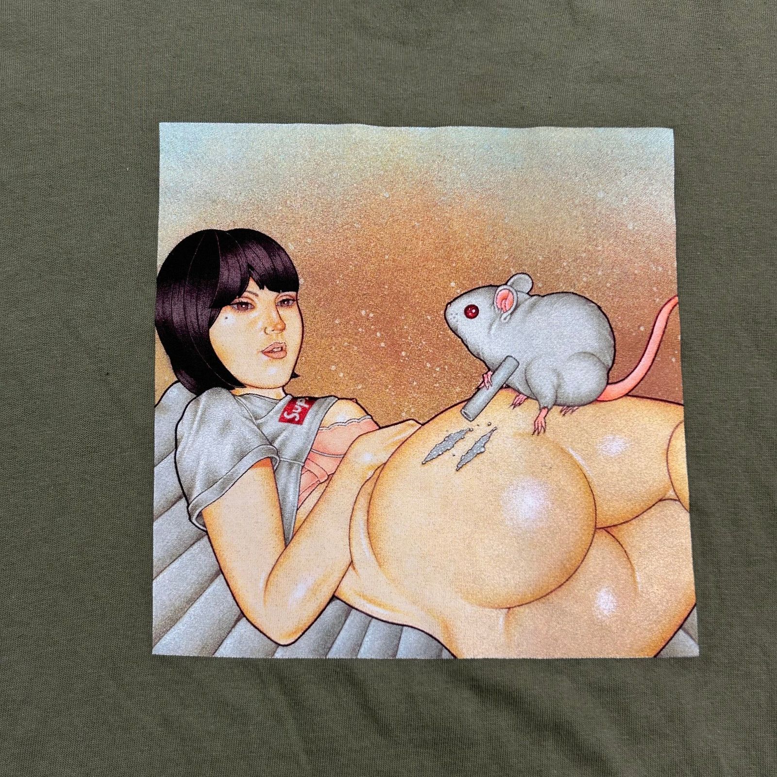 Supreme Supreme Mouse Tee (SS25) Olive T Shirt Streetwear Rare XXL Size US XXL / EU 58 / 5 - 6 Thumbnail