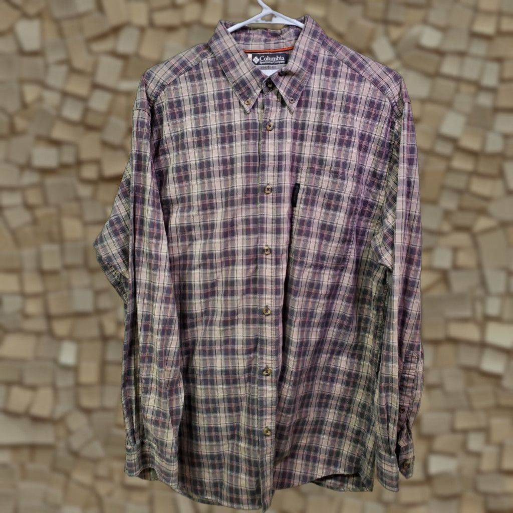 Vintage Columbia XCO Shirt Men’s Long Sleeve Plaid Button Down Size L Brown Front Pocket Size US L / EU 52-54 / 3 - 1 Thumbnail