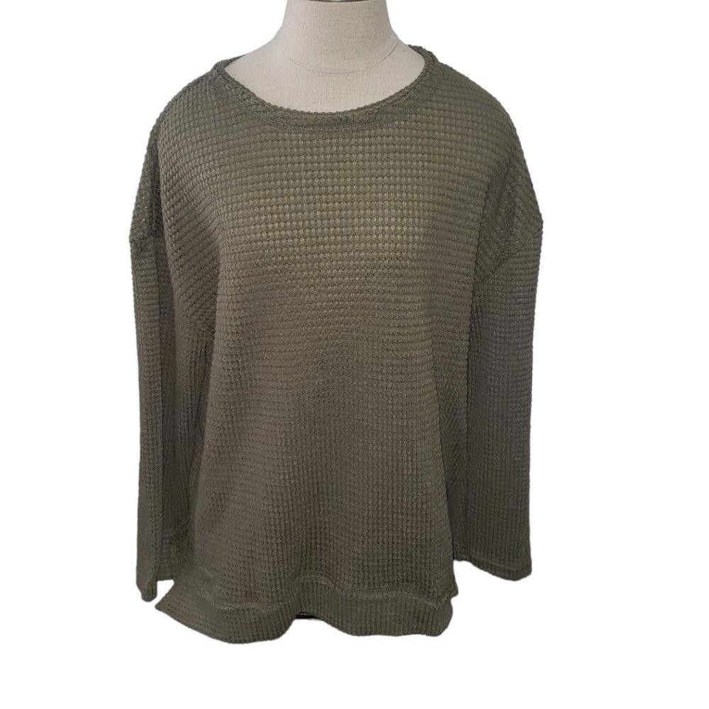 Designer CT795 Ladies Olive Green Crew Neck Long Sleeve Tunic S Size S / US 4 / IT 40 - 1 Thumbnail