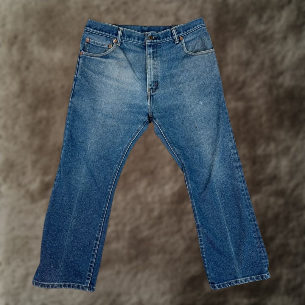 Levi's VINTAGE Levi's 517 Jeans Mens 32x28 Boot Cut Flare Denim Blue 90s Americana Western Cowboy Work Wear Red Tab 5-Pocket Size US 32 / EU 48 - 1 Thumbnail