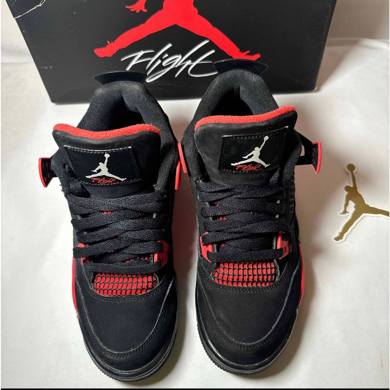 Jordan Brand × Nike Size 6 - Nike Air Jordan 4 Retro GS Red Thunder Men's Shoes Size US 6 / EU 39 - 4 Thumbnail