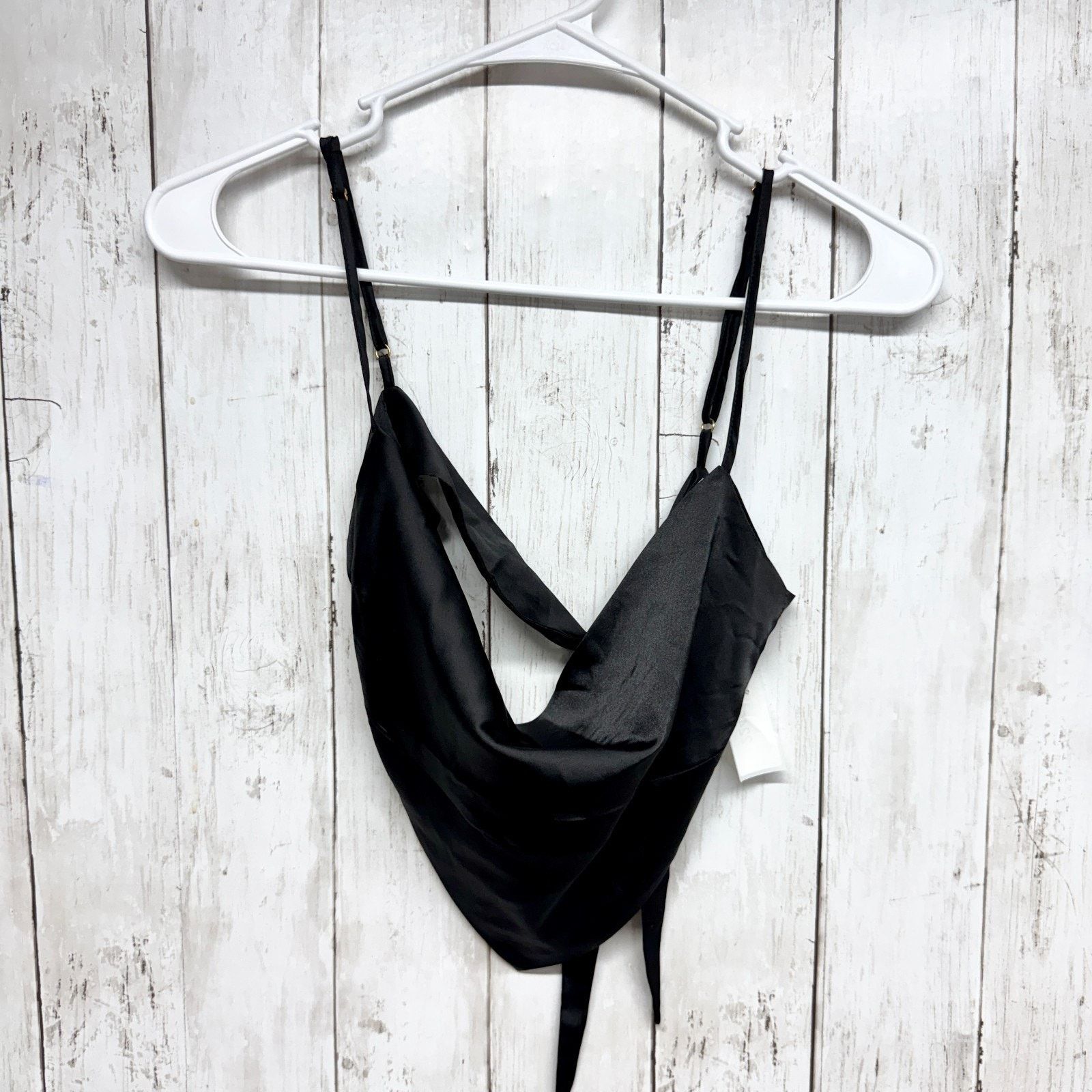 Other Danielle Bernstein Blouse Small Satin Tie Sleeveless Crop Size S / US 4 / IT 40 - 1 Thumbnail