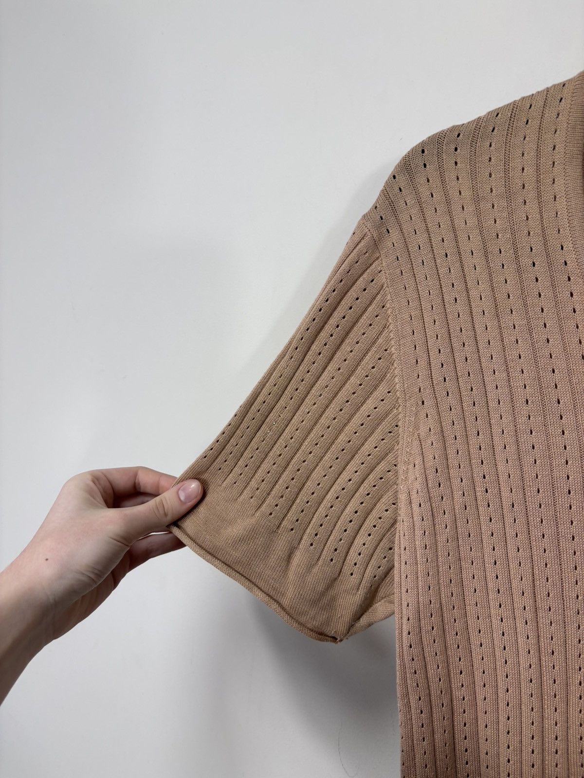 Gudrun Sjoden Gudrun Sjoden Women’s Silk Cotton Short Sleeve Top Sweater Size XL / US 12-14 / IT 48-50 - 3 Thumbnail