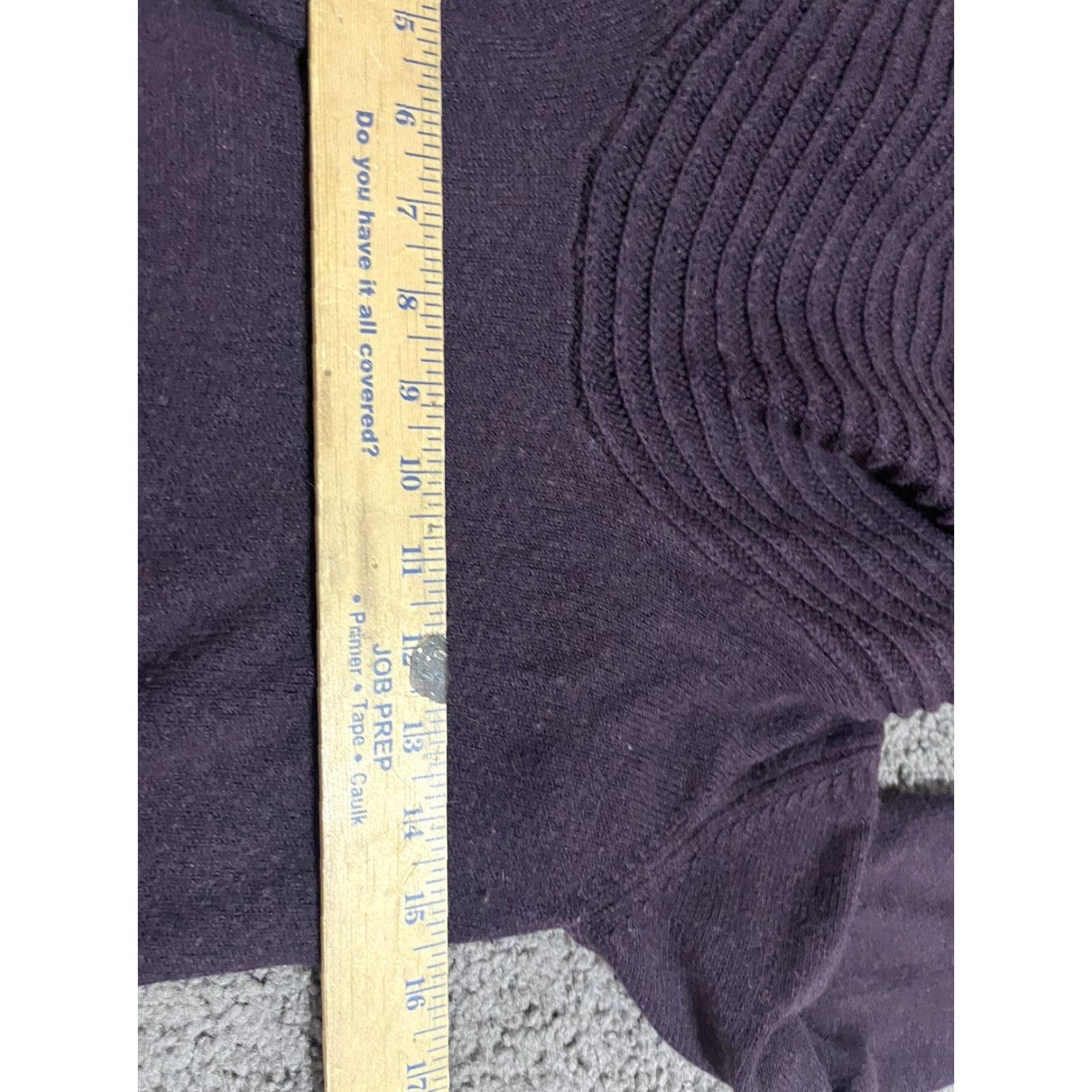 Gap GAP Pullover Sweater Solid Purple Turtleneck 3/4 Sleeve Small Cotton Women's Size S / US 4 / IT 40 - 4 Thumbnail