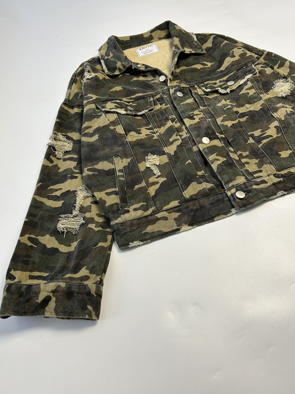 Japanese Brand ENVYM CAMOUFLAGE DENIM JACKET Size US L / EU 52-54 / 3 - 2 Thumbnail