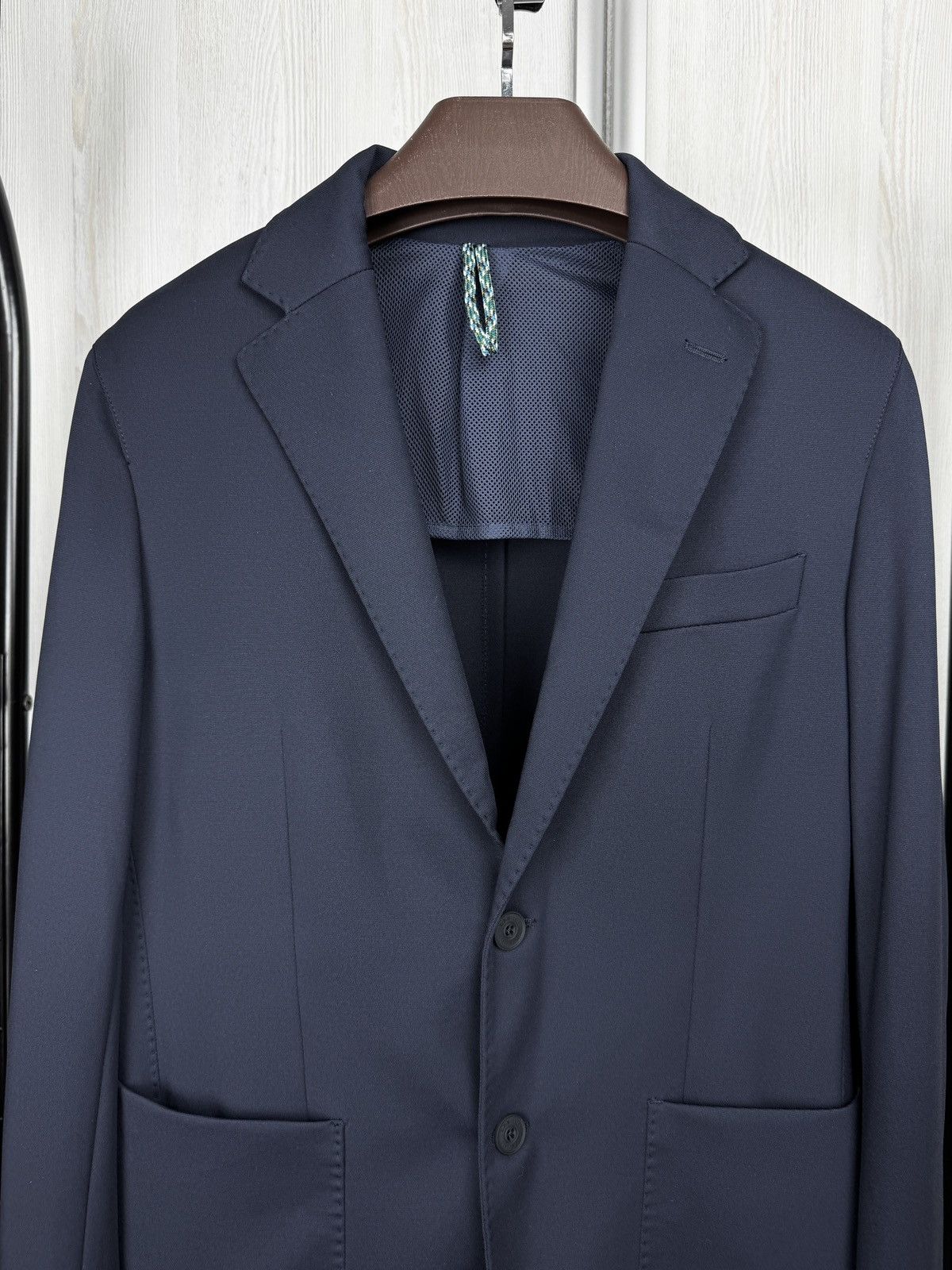 L.B.M. 1911 Blue blazer Travel Sport Uniform L.B.M. 1911 Recycled Nylon Size 38R - 3 Thumbnail