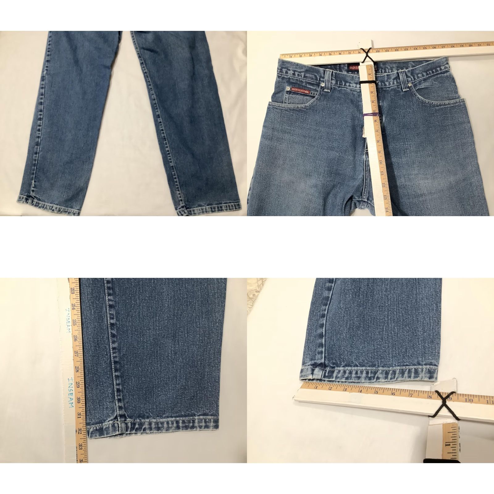 Quiksilver VINTAGE Quiksilver Basic Cut Jeans Mens 38x34 Blue Denim USA Straight 90s Y2K 5-Pocket Relaxed Fit Mens Jeans Size US 38 / EU 54 - 9 Thumbnail