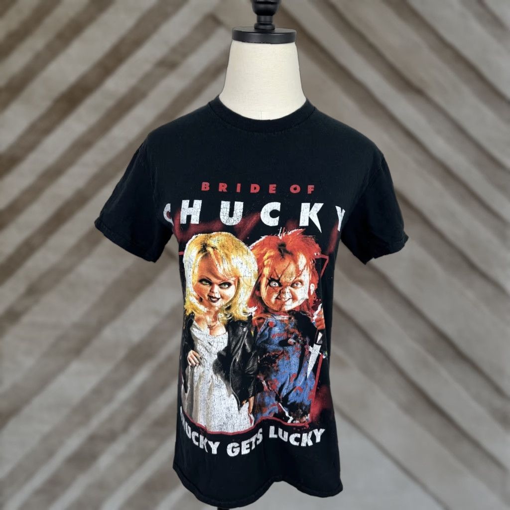 Vintage Chucky Shirt Womens Small Bride of Chucky T-shirt Horror Tee Halloween Shirt Shirt Size S / US 4 / IT 40 - 1 Thumbnail