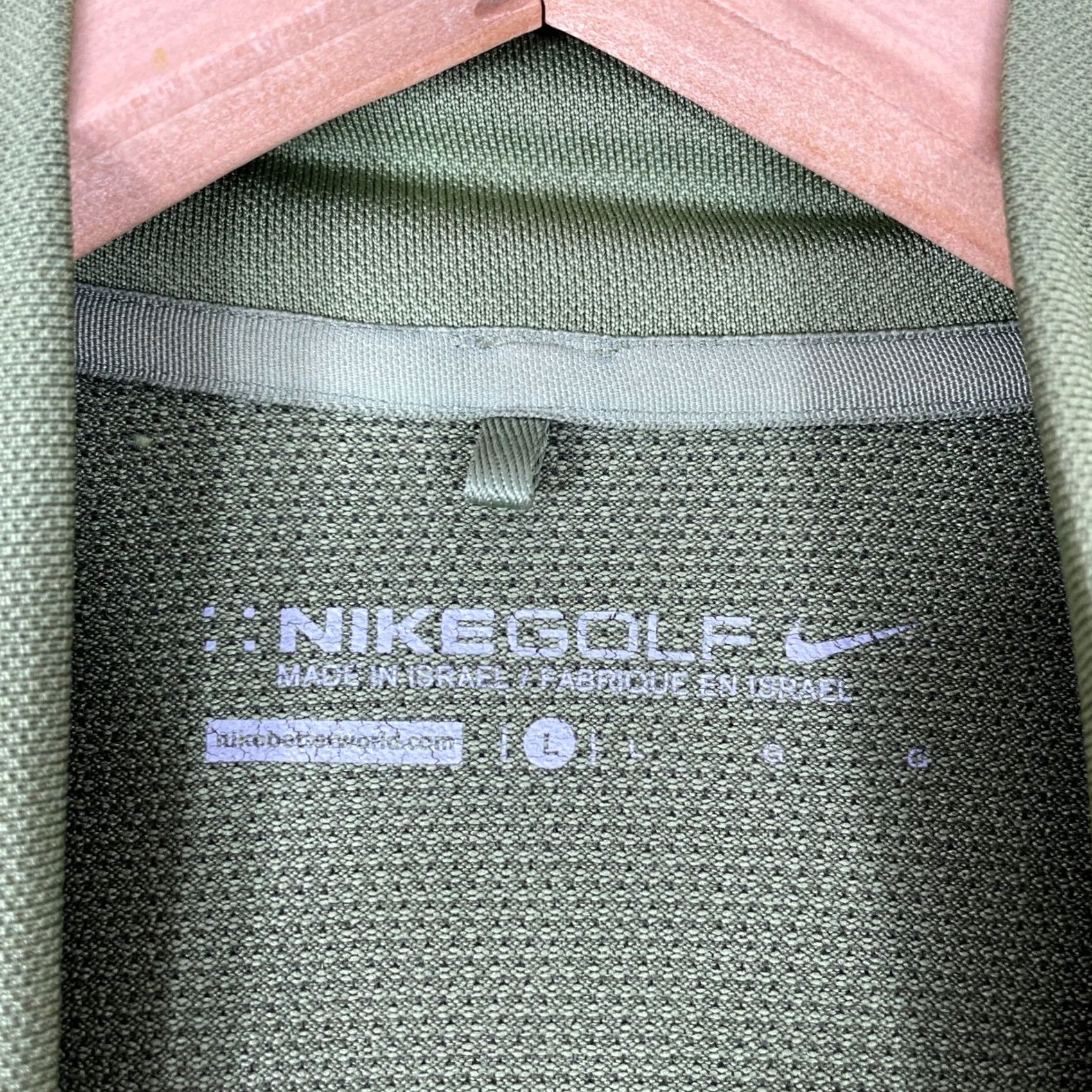 Nike Nike Golf Pullover Mens Large Olive Green 1/4 Zip Mock Neck Swoosh Logo Embroidered MBCC 1899 Maple Leaf Casual Activewear Size US L / EU 52-54 / 3 - 6 Thumbnail