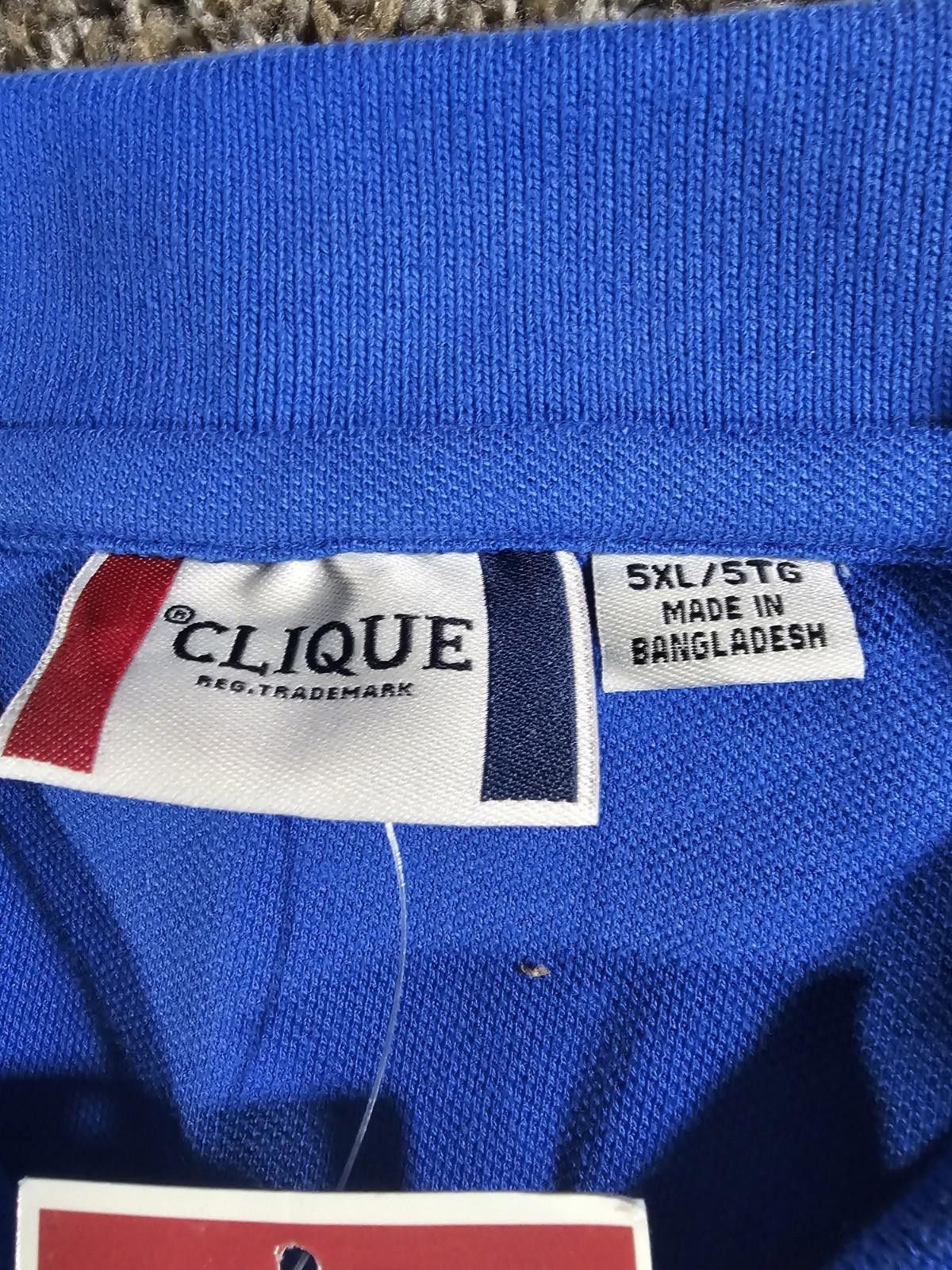 Clique clique polo shirt NWOT 5xl XXXXXL Royal Blue Size US XXL / EU 58 / 5 - 3 Thumbnail