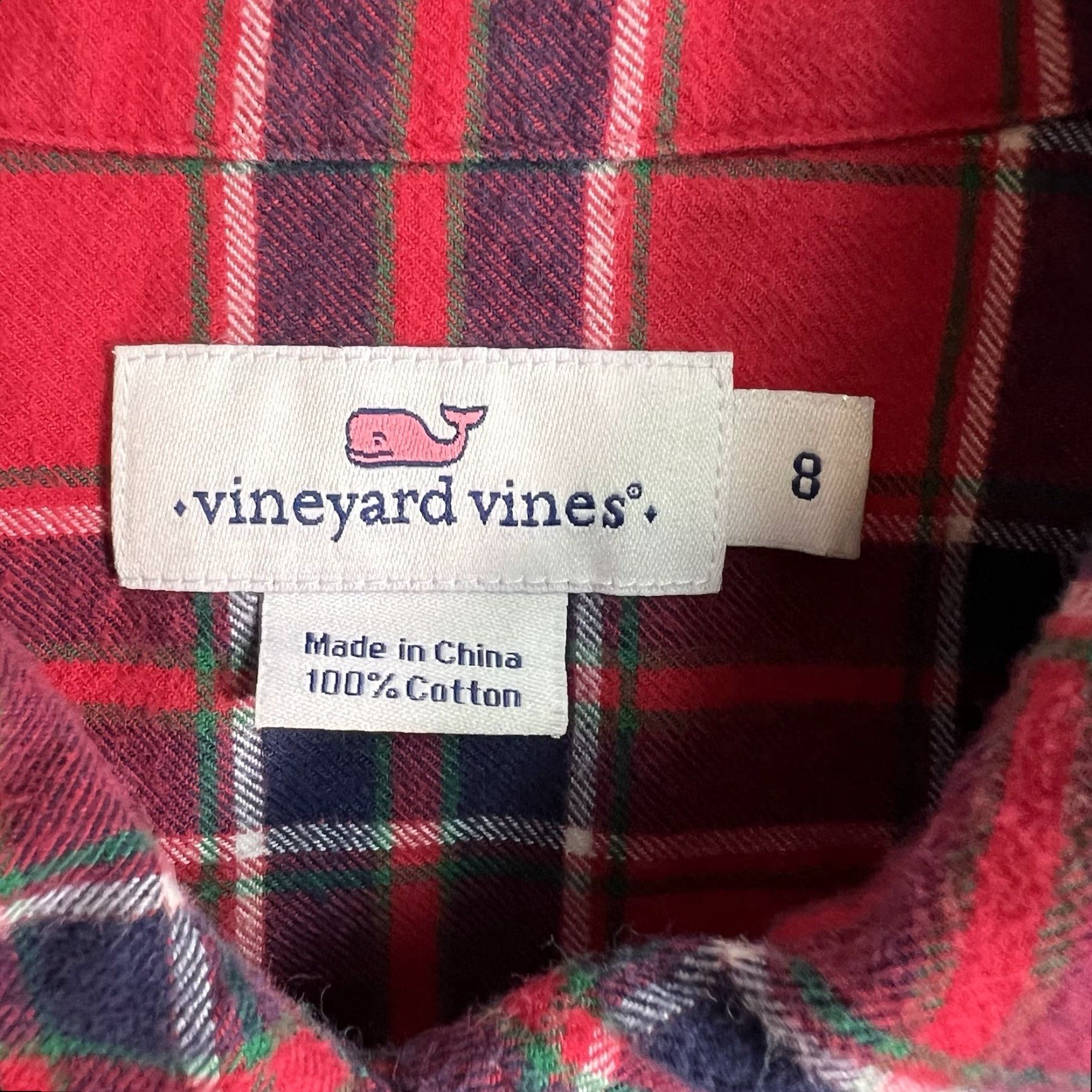 Vineyard Vines Vineyard Vines Plaid Flannel Button Up Shirt Womens 8 Red Long Sleeve Cotton Size M / US 6-8 / IT 42-44 - 5 Thumbnail
