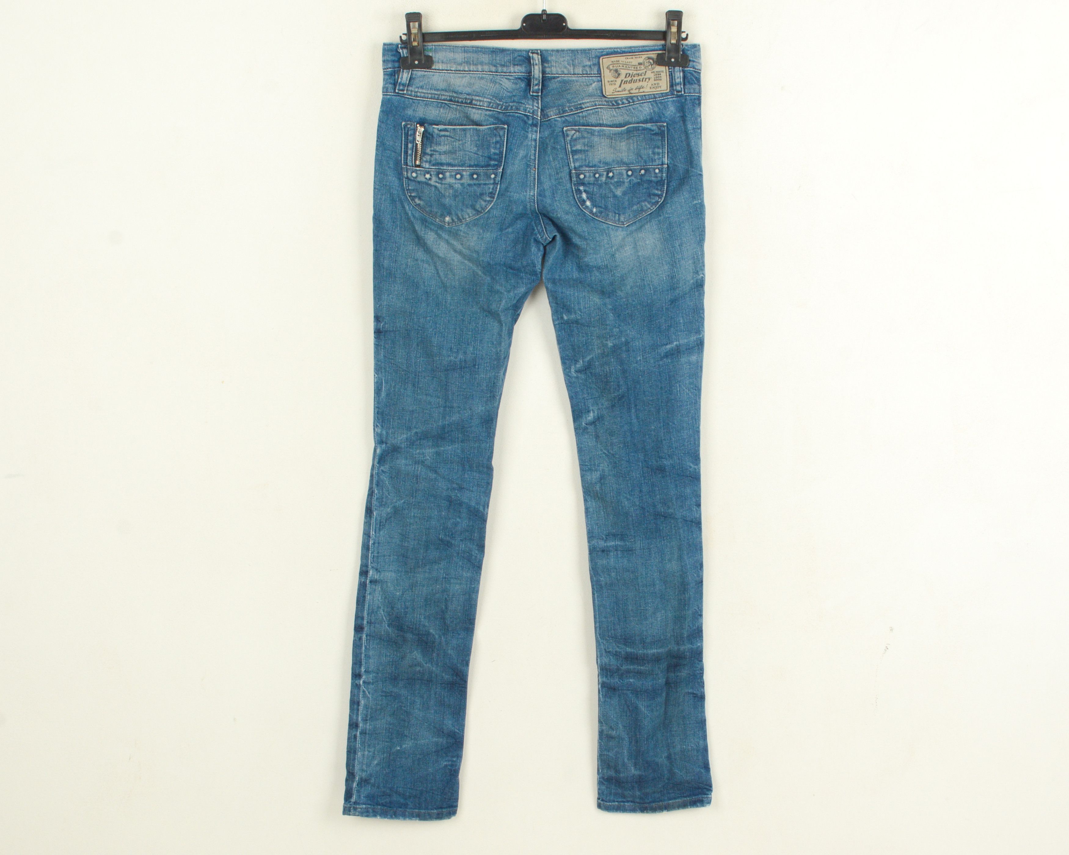 Diesel Livy Biker Stretch Women W28 L32 Jeans Straight Trousers Size 28" / US 6 / IT 42 - 3 Thumbnail