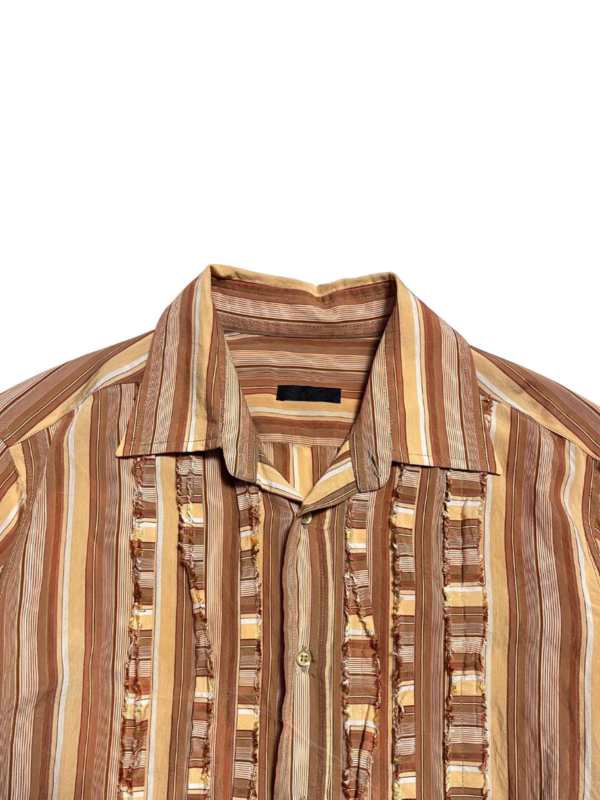 DAVID NAMAN 2000s - David Mayer Rebuild Stripe Button Up Shirt Size US M / EU 48-50 / 2 - 2 Thumbnail