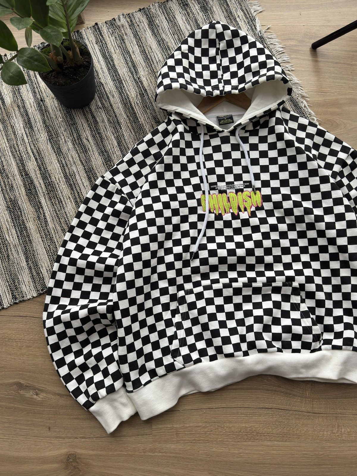 CHILDS Childish TGH Checked White Hoodie Size M Men Size US M / EU 48-50 / 2 - 5 Thumbnail