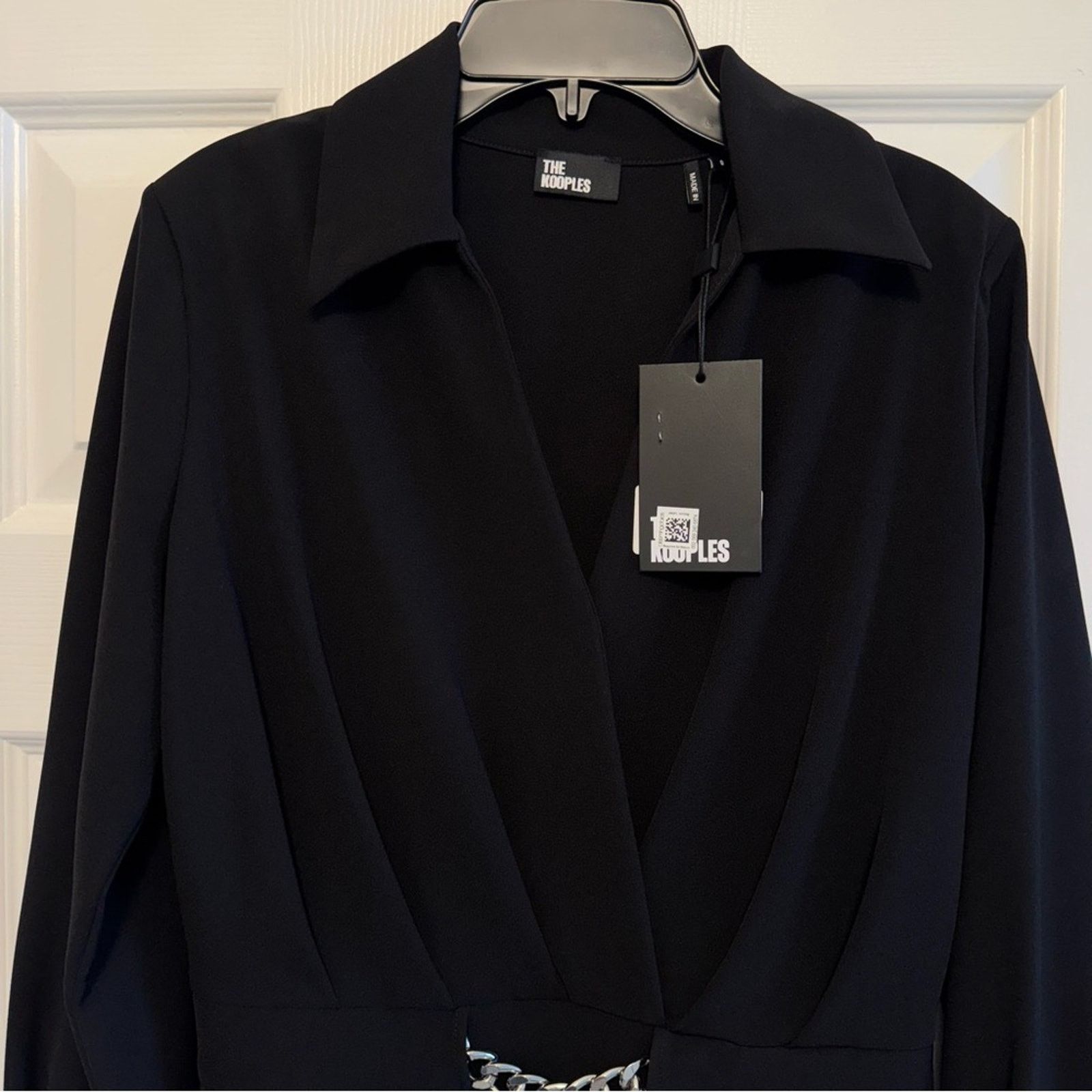 The Kooples NWT! The Kooples Black Plunge Sheath Dress, Size 0 (US XS) Size XS / US 0-2 / IT 36-38 - 6 Thumbnail