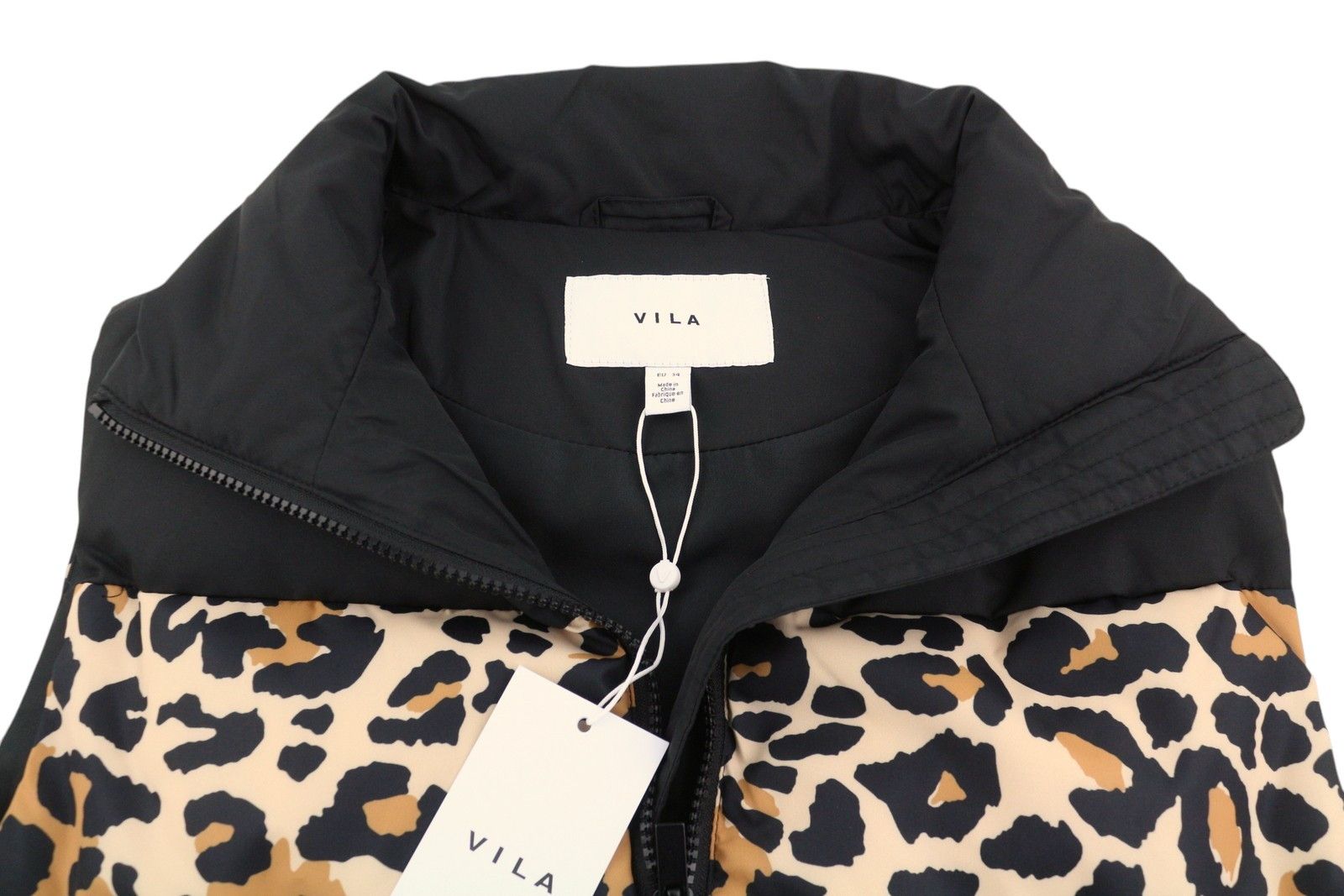Other MAJA HIGH NECK EU34 Black Leopard Quilted Padded 88031 Size XS / US 0-2 / IT 36-38 - 6 Thumbnail