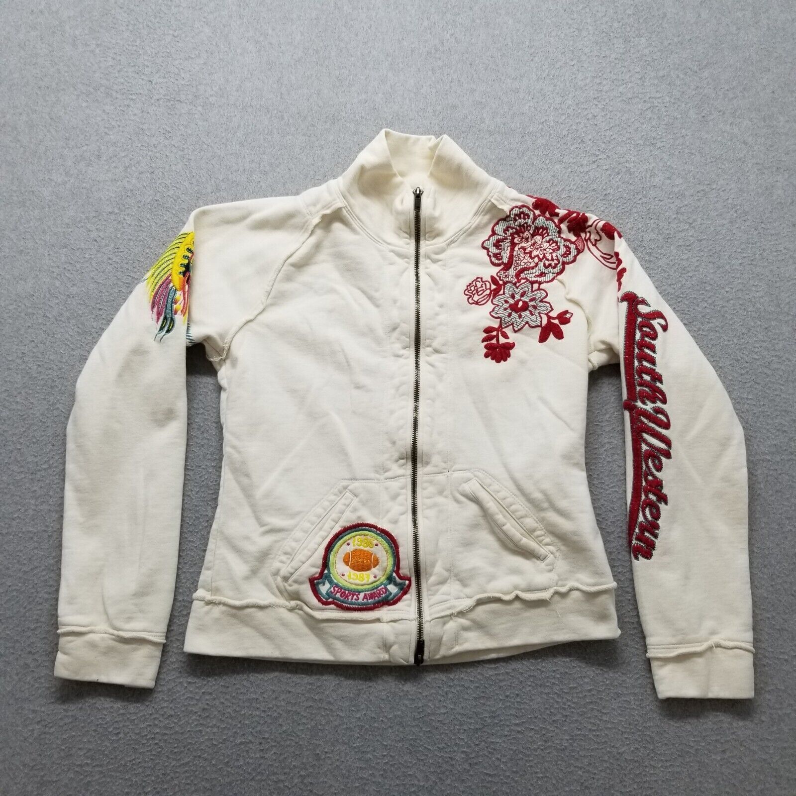 Johnny Was Johnny Was Jacket Womens Large Mock Neck Embroidered Size L / US 10 / IT 46 - 1 Thumbnail