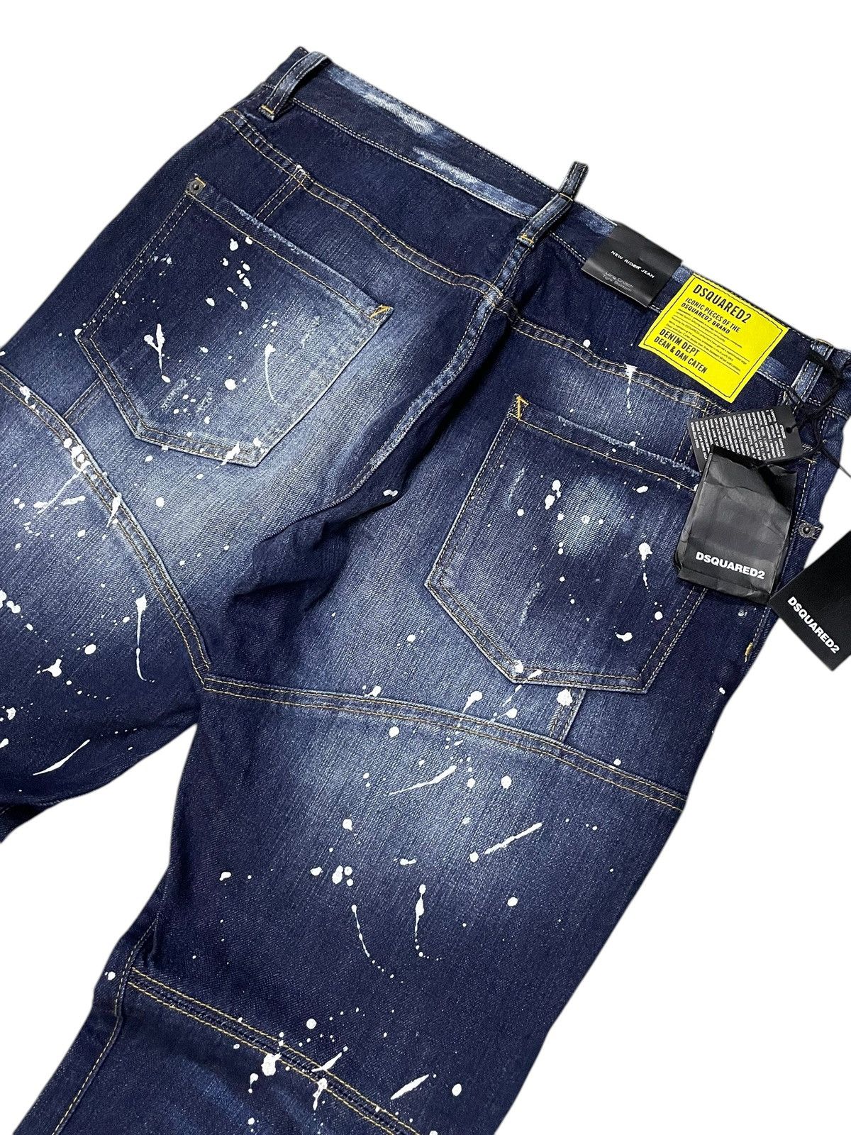 Dsquared2 BNWT Dsquared2 $800 Biker Distressed Paint Splatter Jeans Size US 34 / EU 50 - 15 Thumbnail