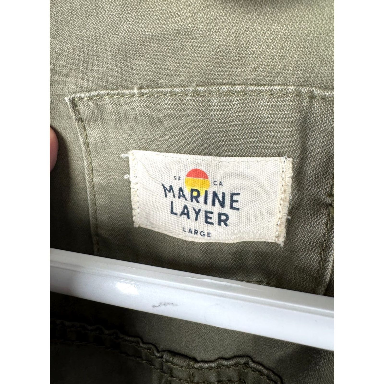 Marine Layer VINTAGE? NEVADA Jacket Women L Green Military Style Chore Zip Canvas Marine Layer Jacket Size L / US 10 / IT 46 - 4 Thumbnail