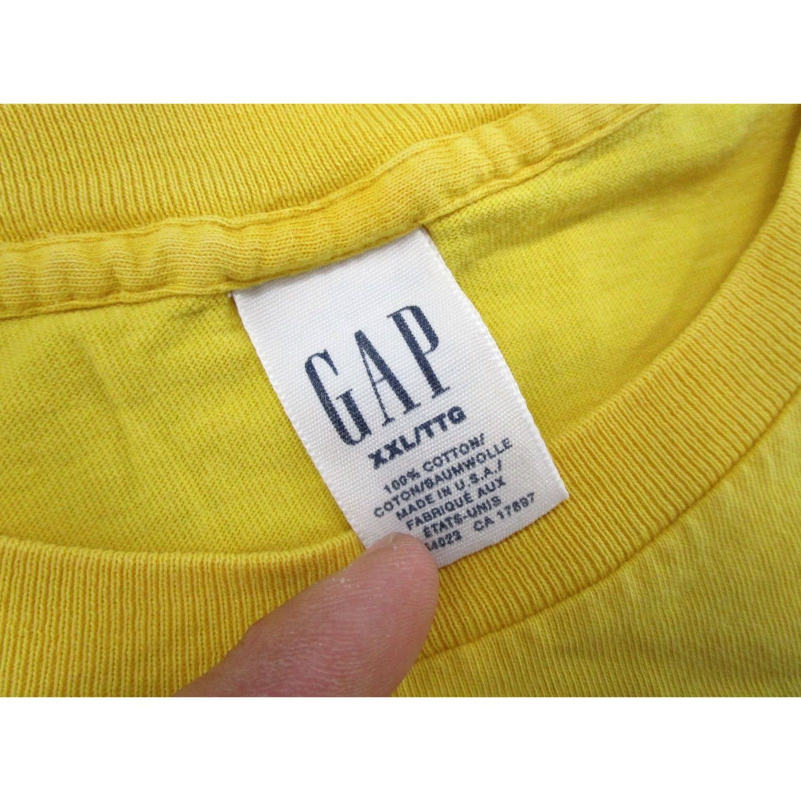 Gap VINTAGE Gap Baseball T-Shirt 2XL Yellow Cotton Read Double-Sided Mens Shirt Size US XXL / EU 58 / 5 - 3 Thumbnail