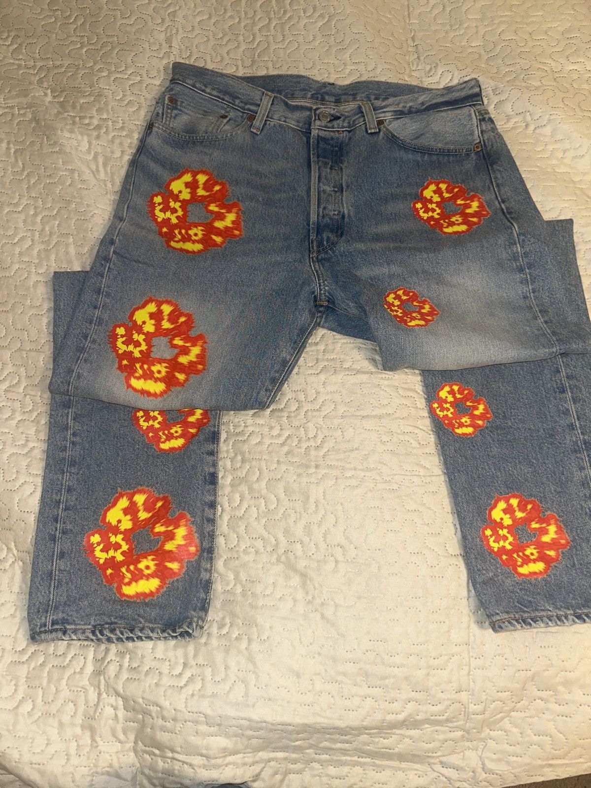 DENIM TEARS × Levi's DENIM TEARS X Offset Wreath Jeans Size US 34 / EU 50 - 4 Thumbnail