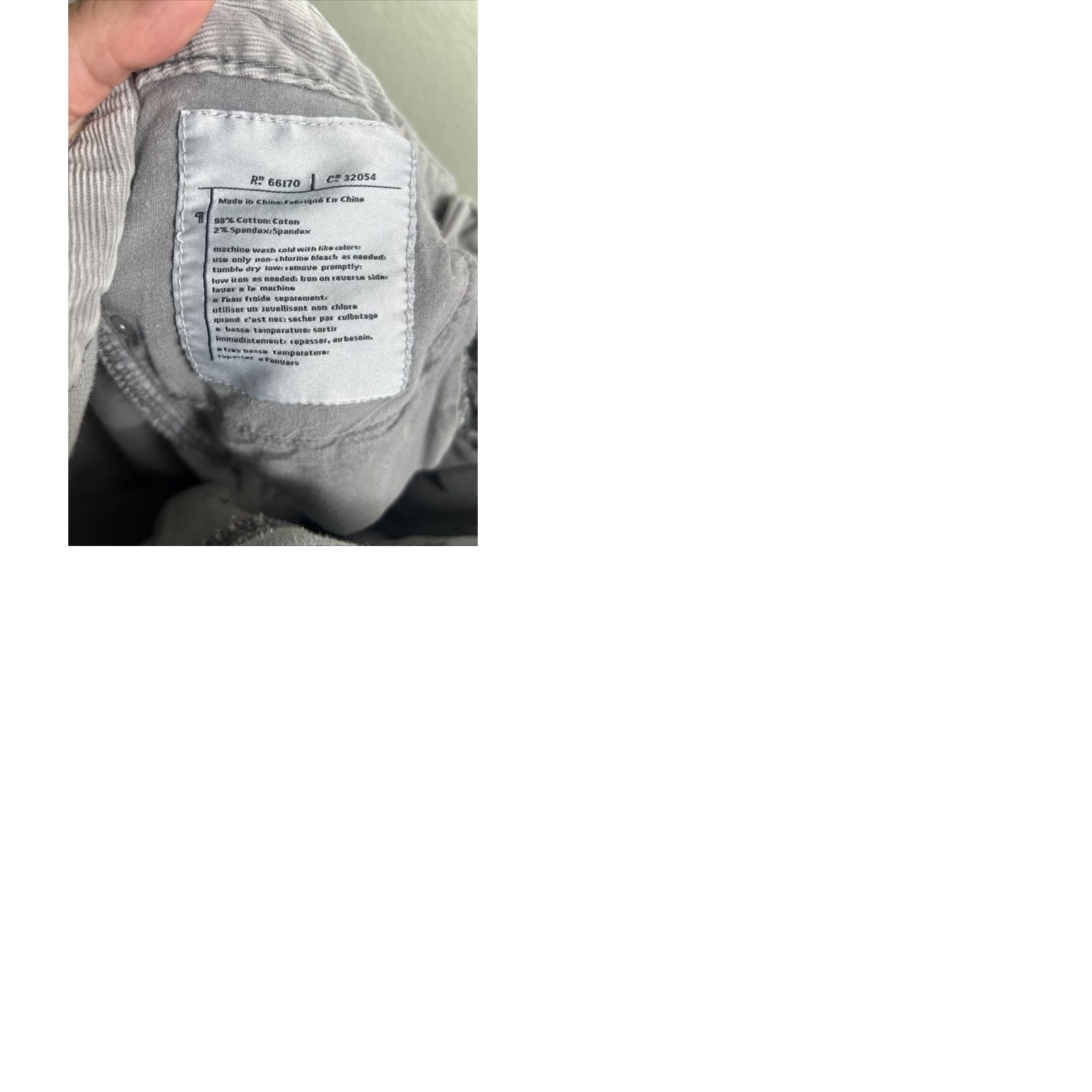 Vintage VINTAGE Pilcro and The Letterpress Women’s Gray Corduroy Pants Slim Regular 27x32 Gray Chino Skinny Women Size 27" / US 4 / IT 40 - 10 Thumbnail
