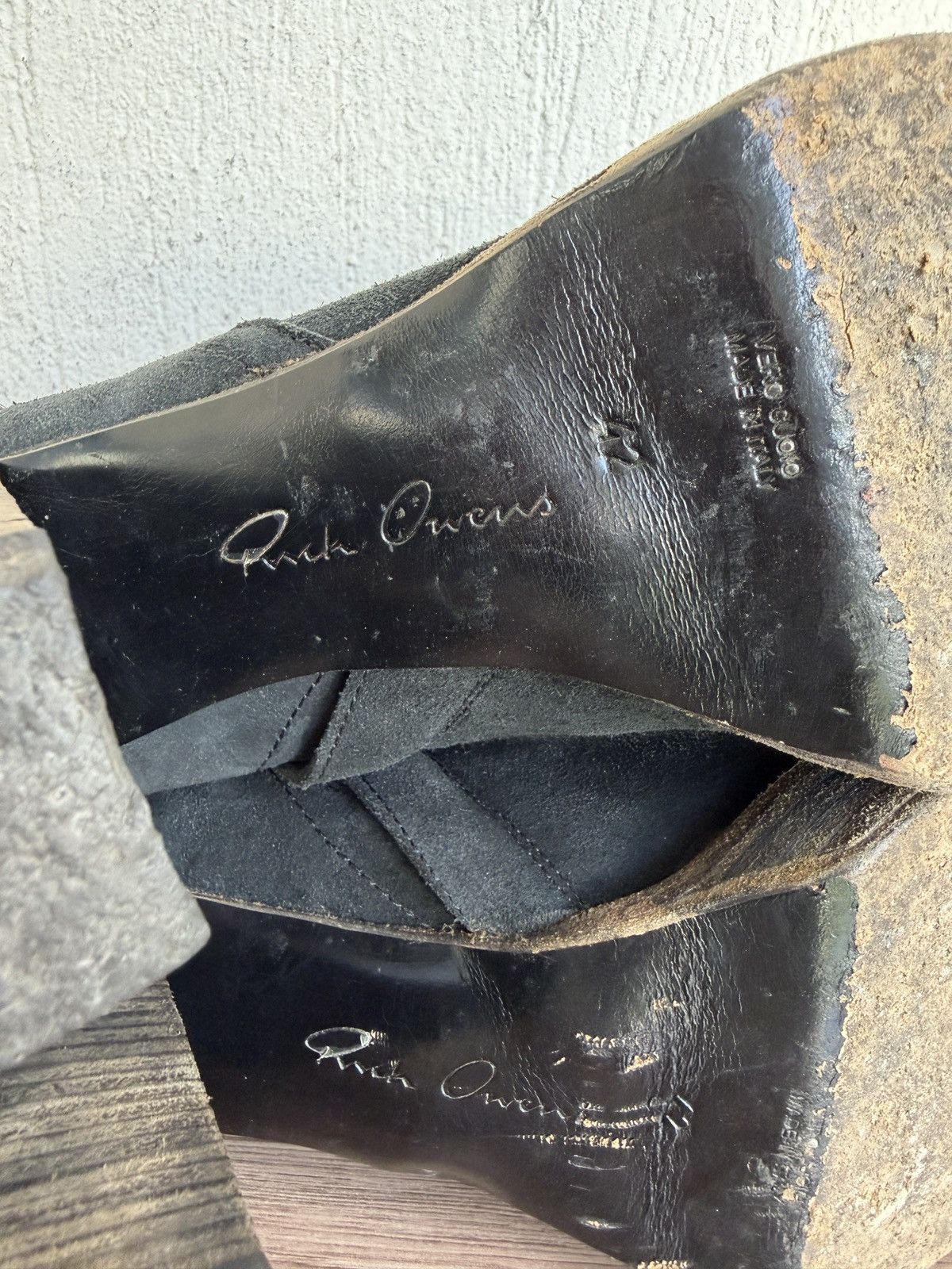 Rick Owens 🦂😮‍💨Ss05 SCORPIO suede heel Boots Size US 9 / EU 42 - 10 Thumbnail