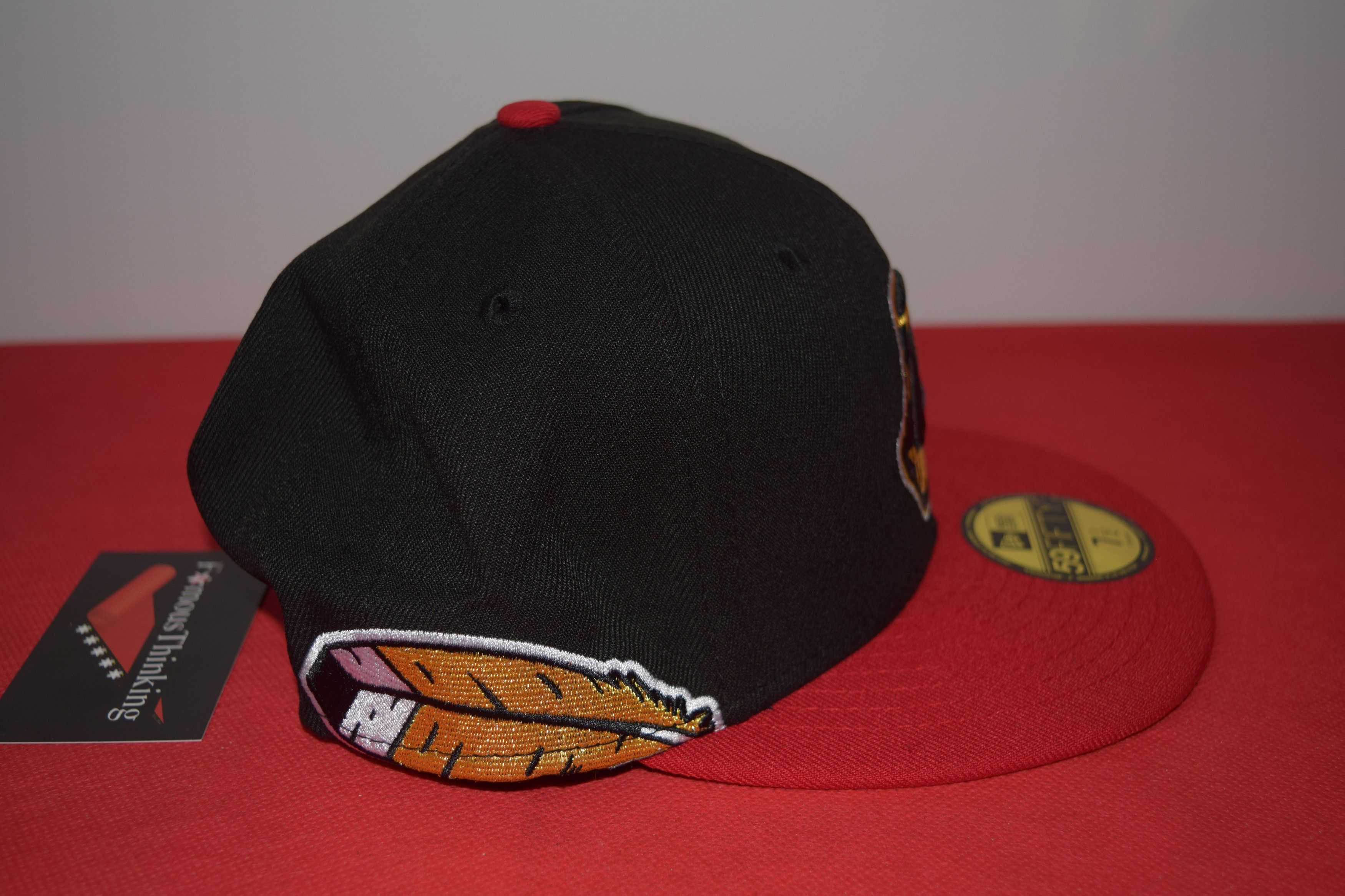 New Era New Era Cleveland Indians Chief Wahoo Feather Hat Size ONE SIZE - 8 Thumbnail