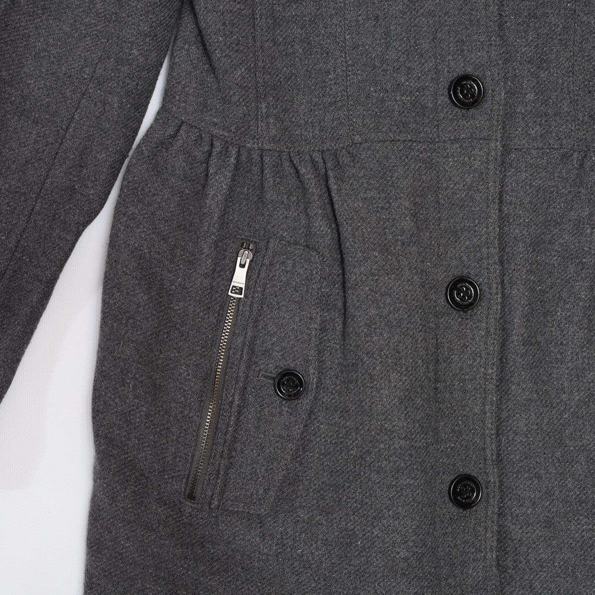 Burberry Burberry Gray Coat Jacket Wool Size XS / US 0-2 / IT 36-38 - 8 Thumbnail