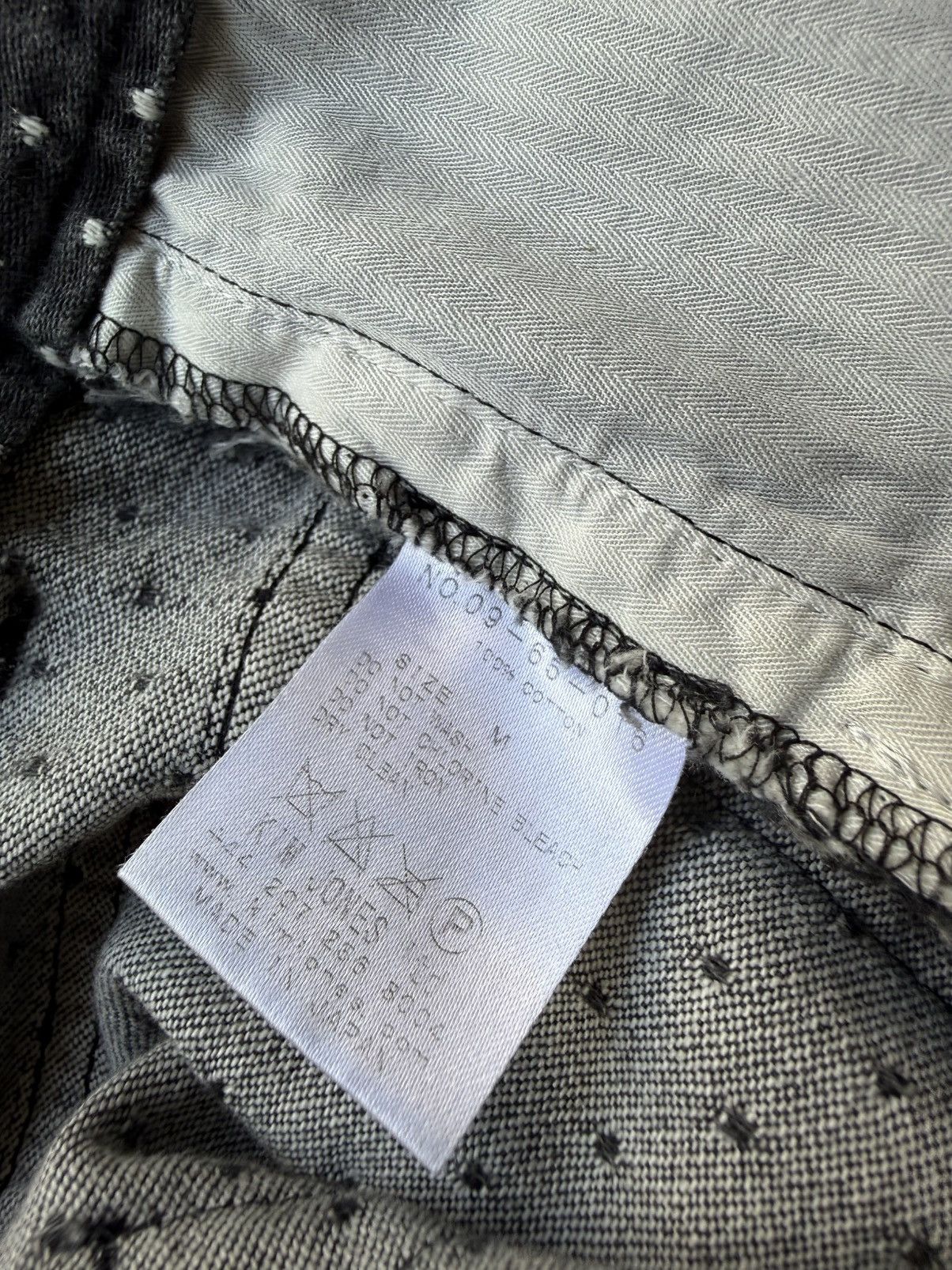 Kim Jones 2000s KIM JONES Dark Gray Embroidered Strap Denim Pants Size US 30 / EU 46 - 10 Thumbnail