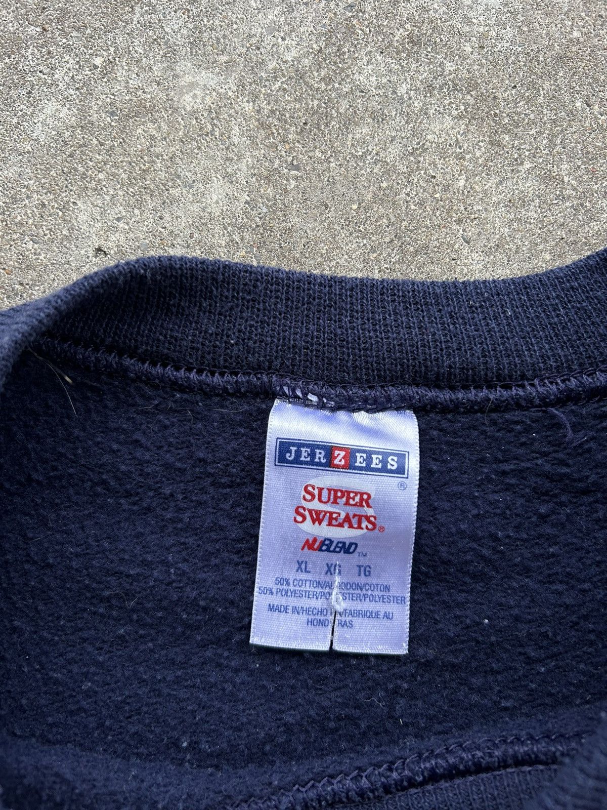 Jerzees × Vintage Vintage Jerzees Navy Blank Crewneck Size US XL / EU 56 / 4 - 3 Thumbnail